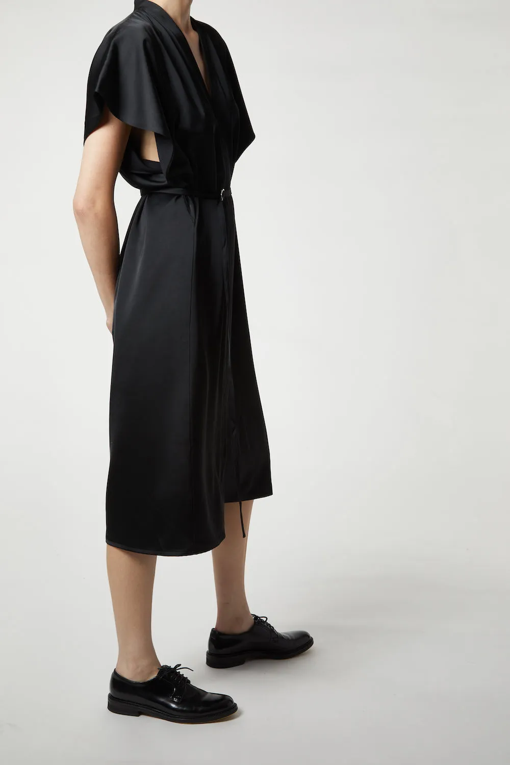 Hudson V-Neck Charmeuse Tie Dress, Black sold by Saint Art product image thumbnail 2