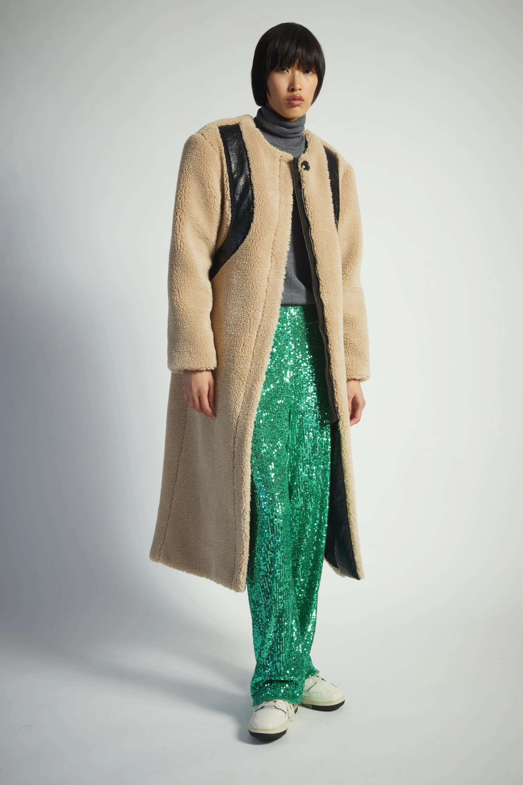 Laine Faux Shearling Coat, Natural sold by Saint Art product image thumbnail 5