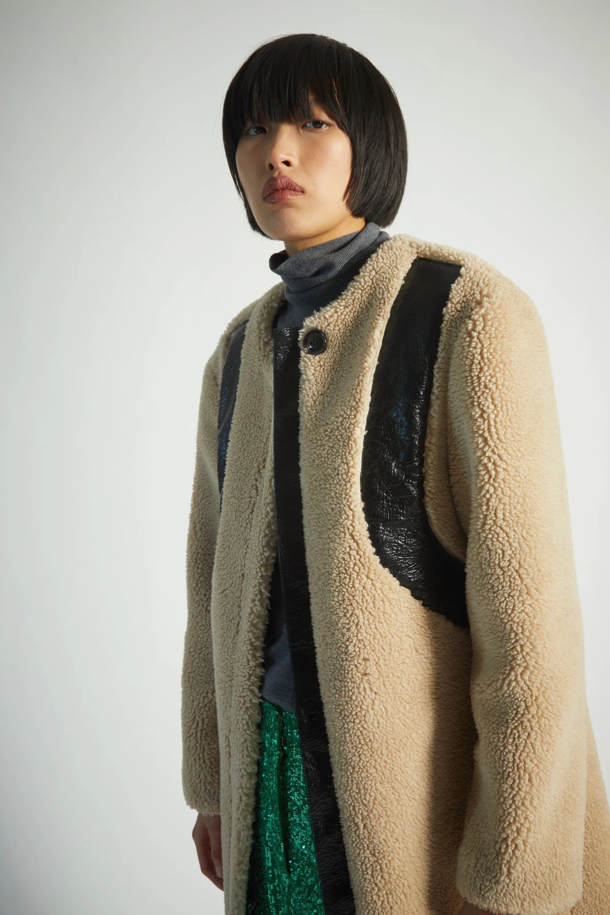 Laine Faux Shearling Coat, Natural sold by Saint Art product image thumbnail 4