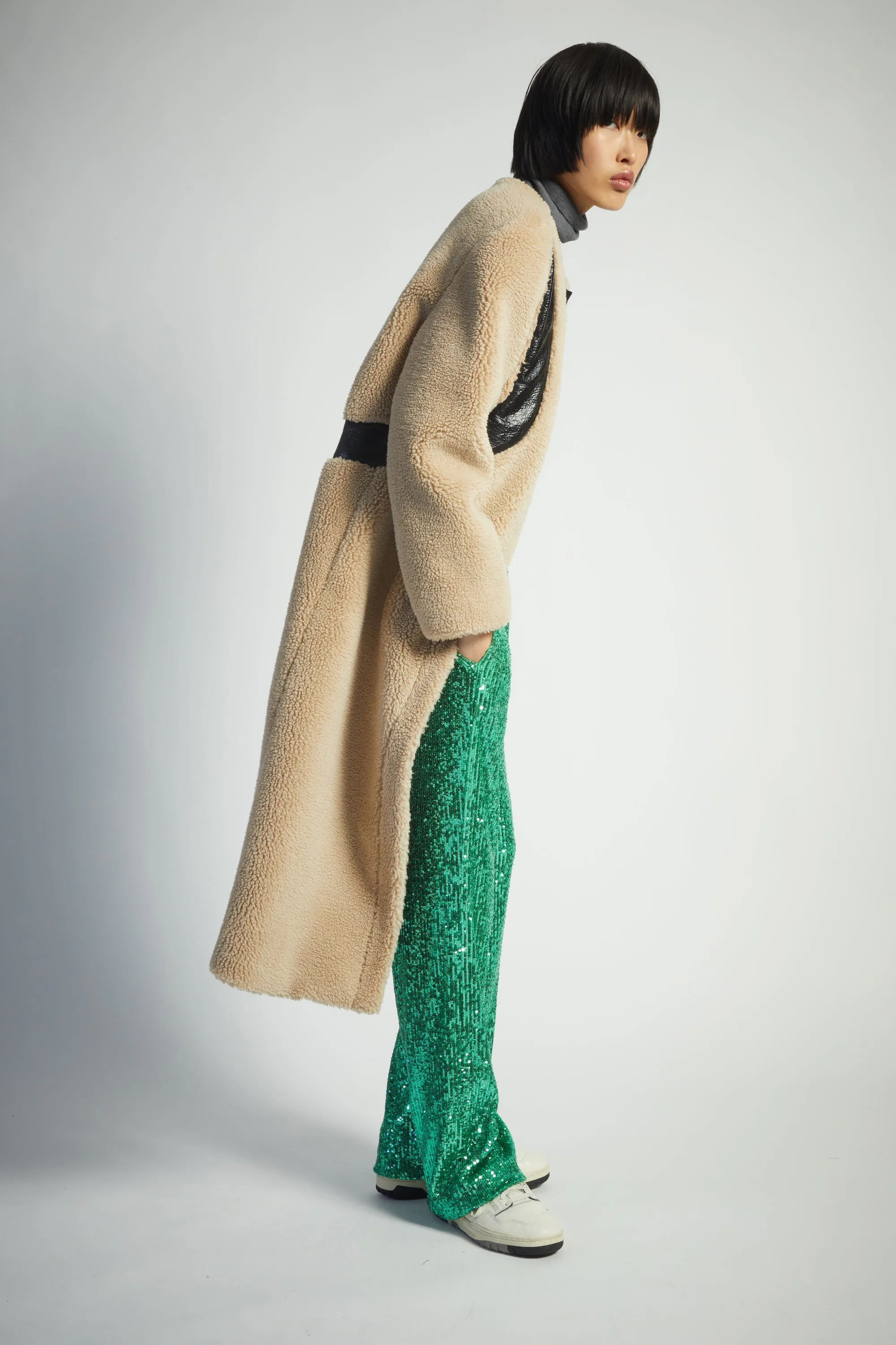 Laine Faux Shearling Coat, Natural sold by Saint Art product image thumbnail 3