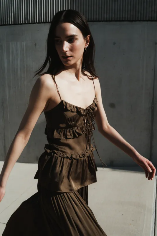 Olive Ruffle Blouse, Olive sold by Saint Art