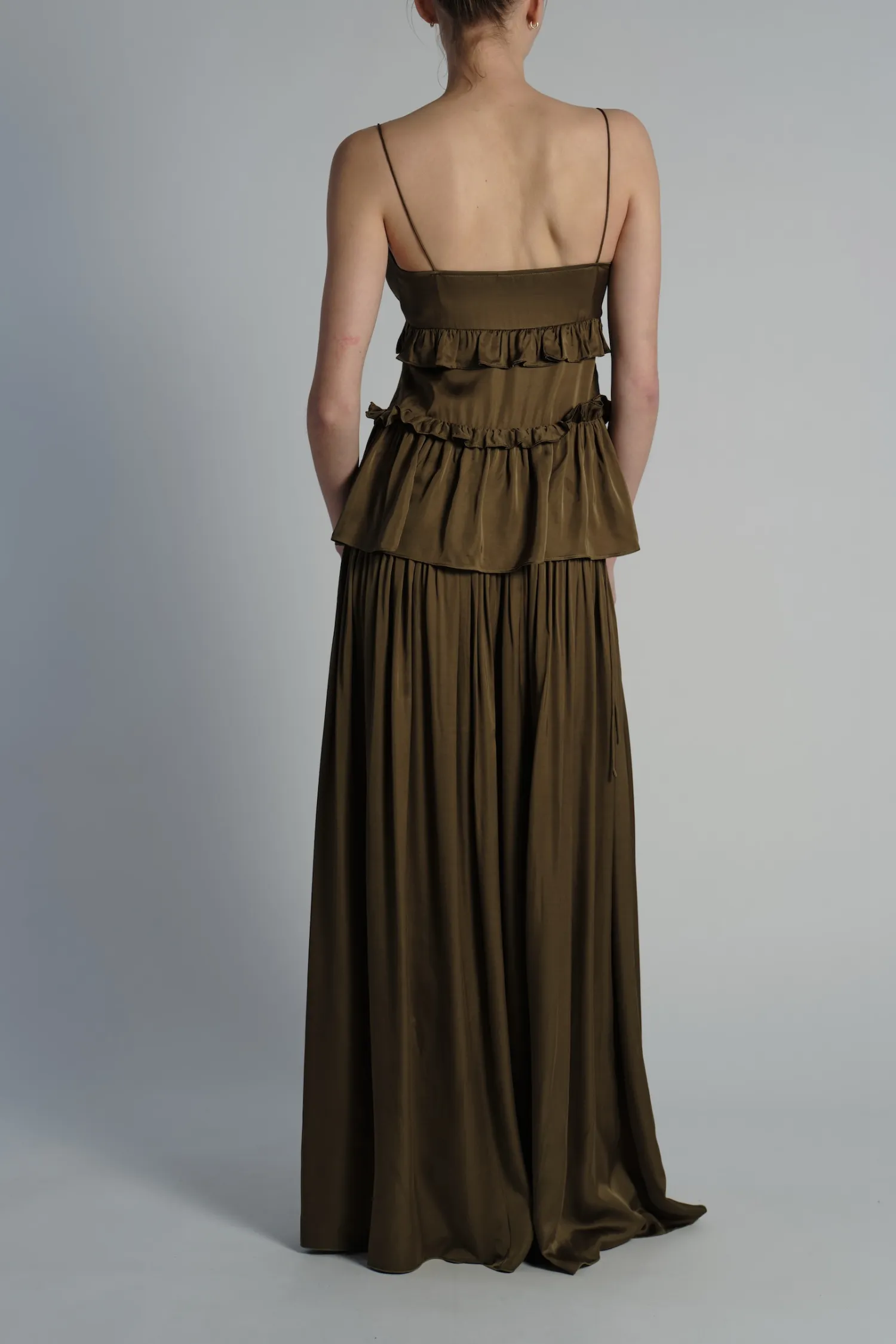 Olive Ruffle Blouse, Olive sold by Saint Art product image thumbnail 3