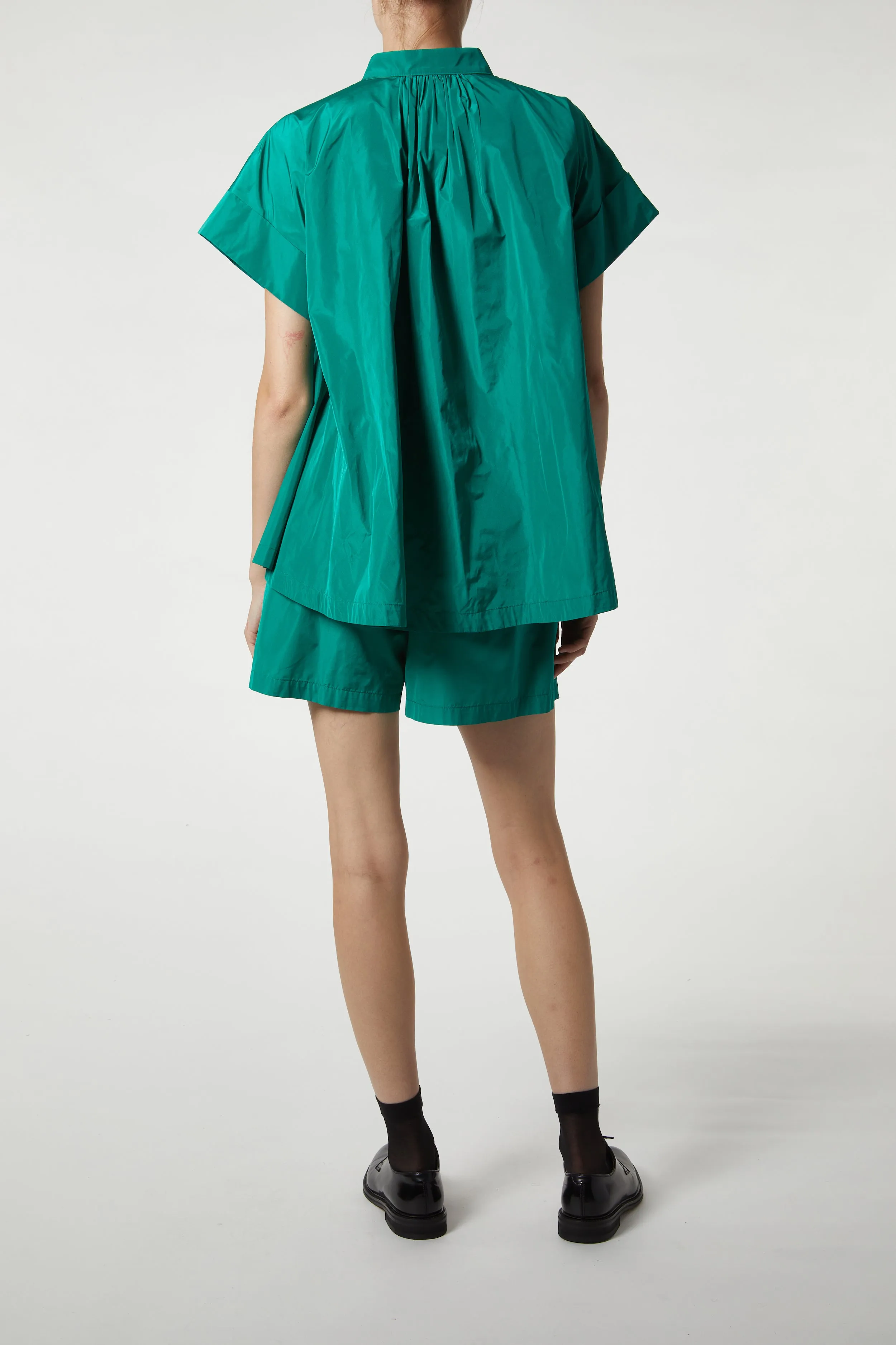 Sienna Taffeta Blouse, Jade Green sold by Saint Art
