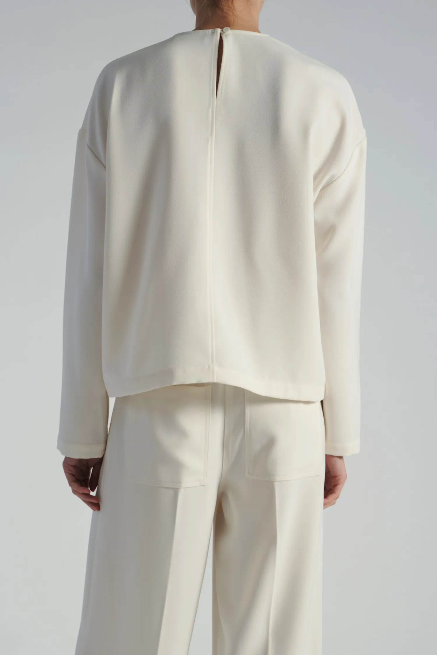 Paris Crepe Blouse, Ivory sold by Saint Art product image thumbnail 5