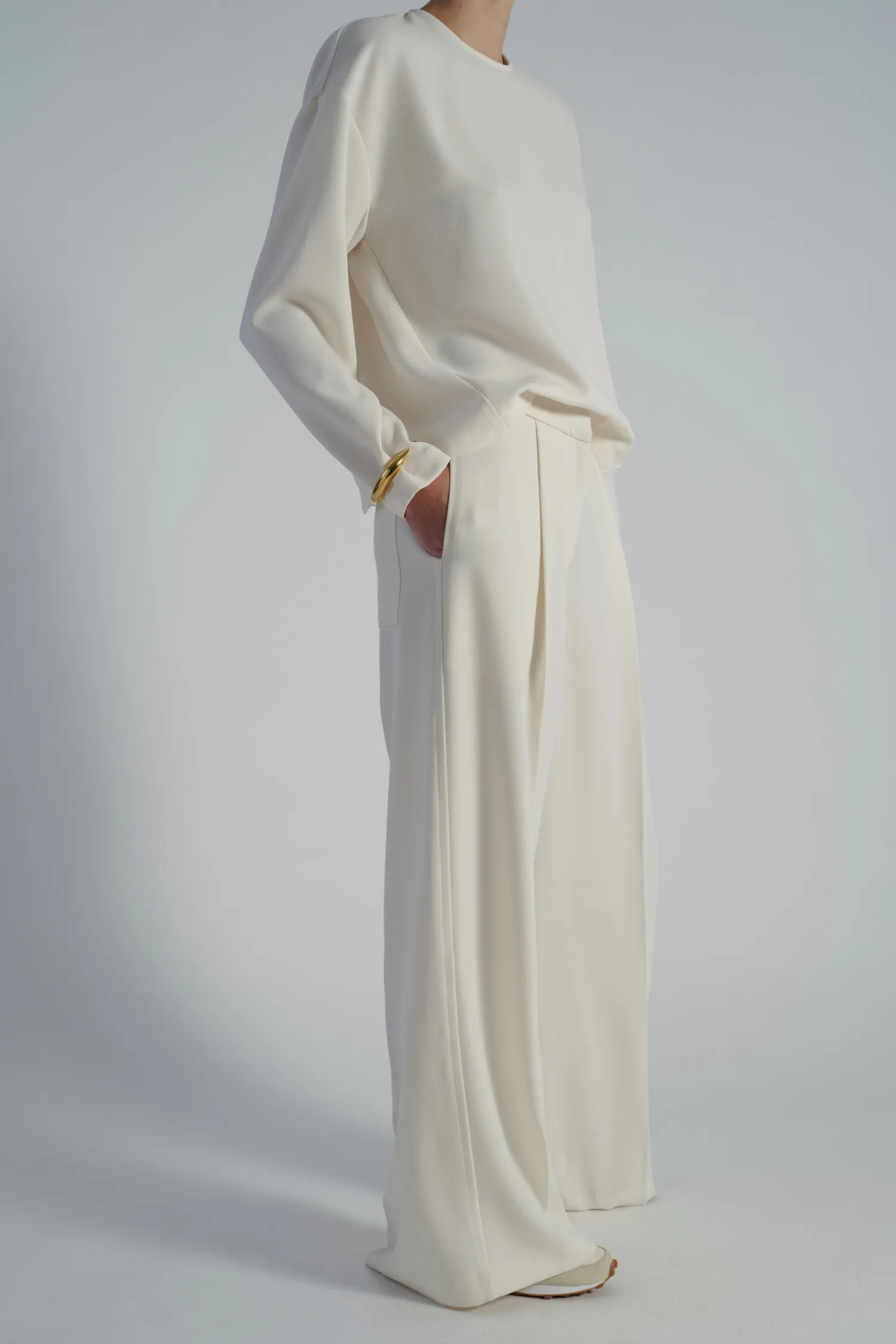 Paris Crepe Blouse, Ivory sold by Saint Art product image thumbnail 2