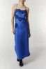 Sage Slip Dress with Crochet, French Blue sold by Saint Art