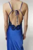Sage Slip Dress with Crochet, French Blue sold by Saint Art