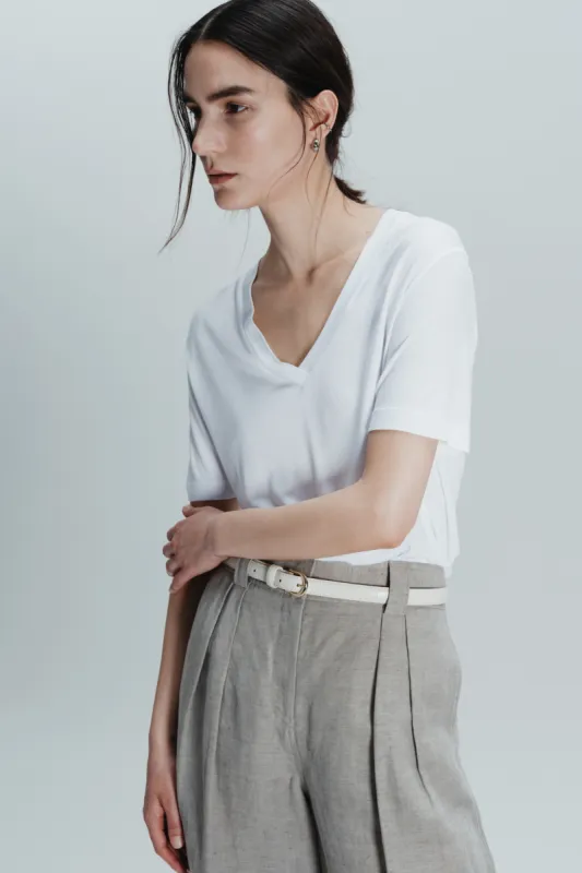 Beck V-Neck Jersey Tee sold by Saint Art