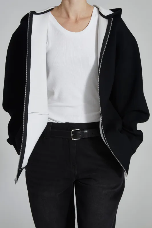 Hayden Scuba Fleece Hoodie, Black/White made by Saint Art