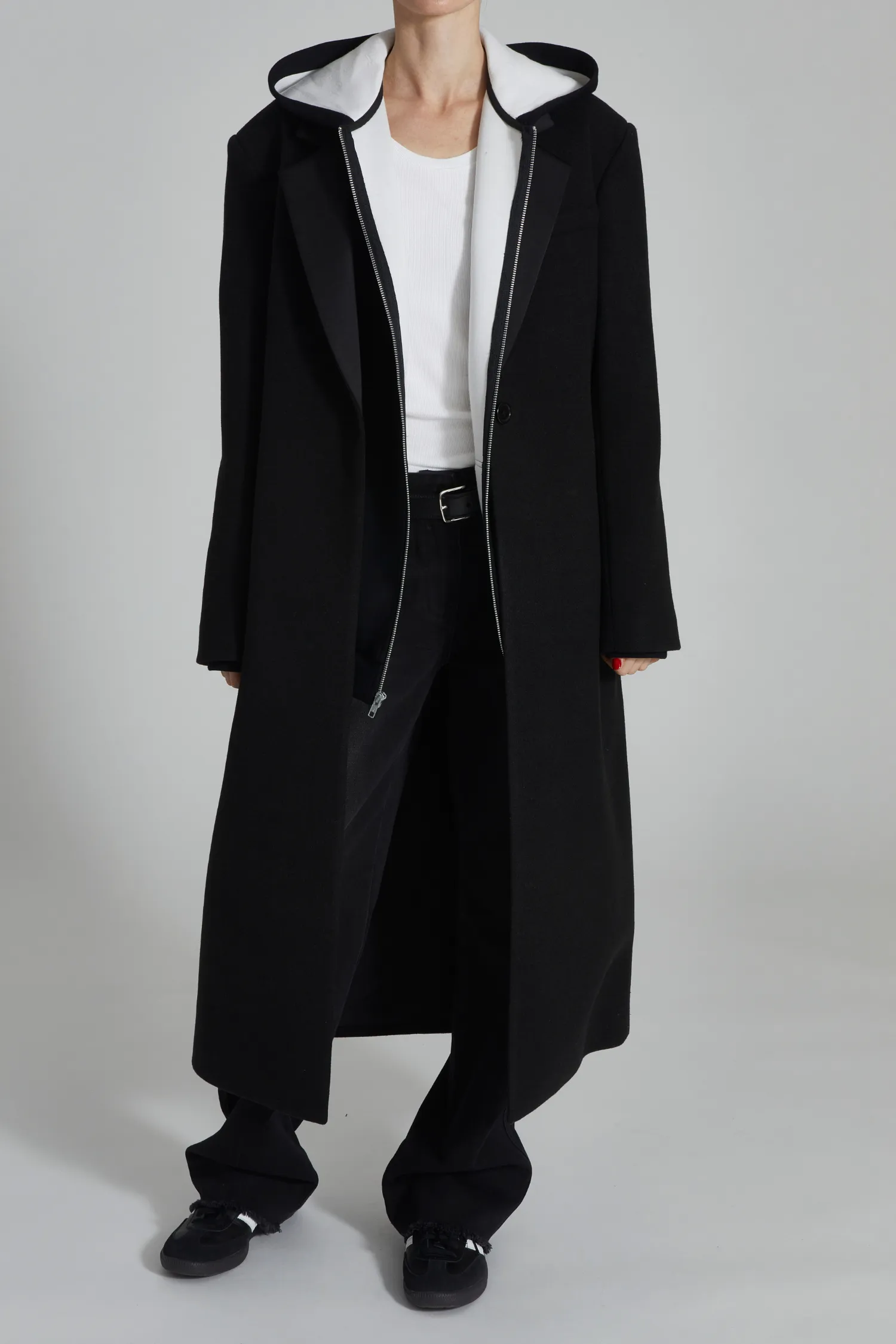 Hayden Scuba Fleece Hoodie, Black/White sold by Saint Art product image thumbnail 5