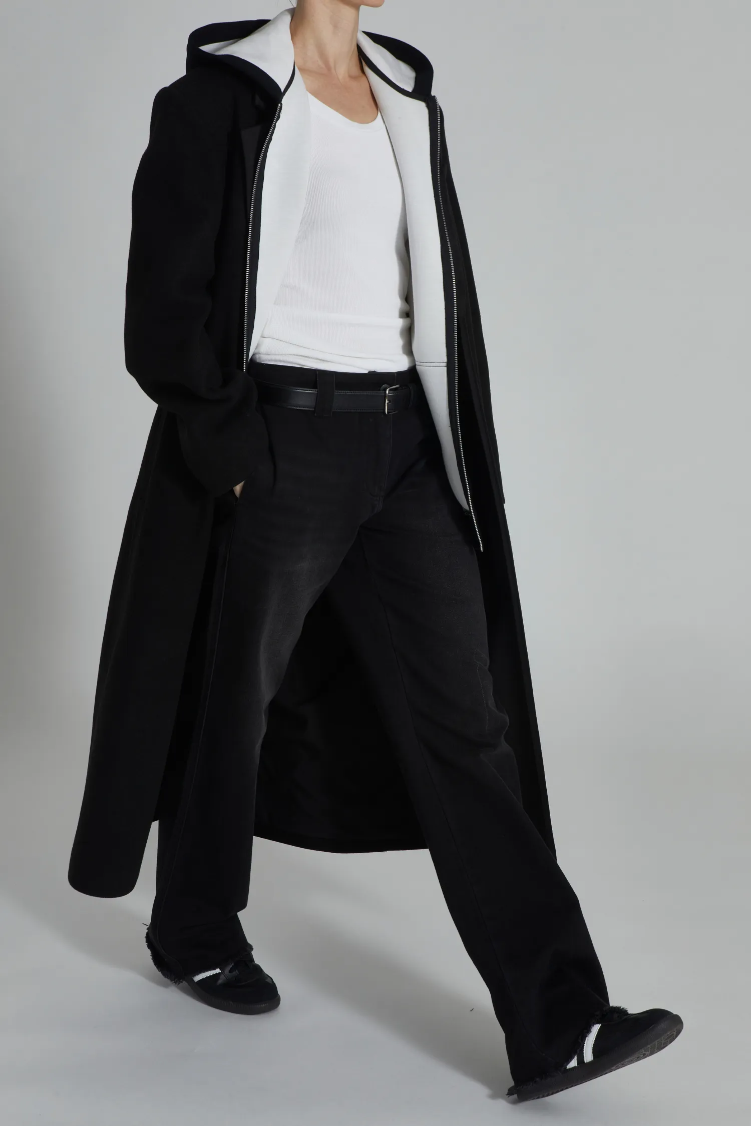Hayden Scuba Fleece Hoodie, Black/White sold by Saint Art product image thumbnail 2