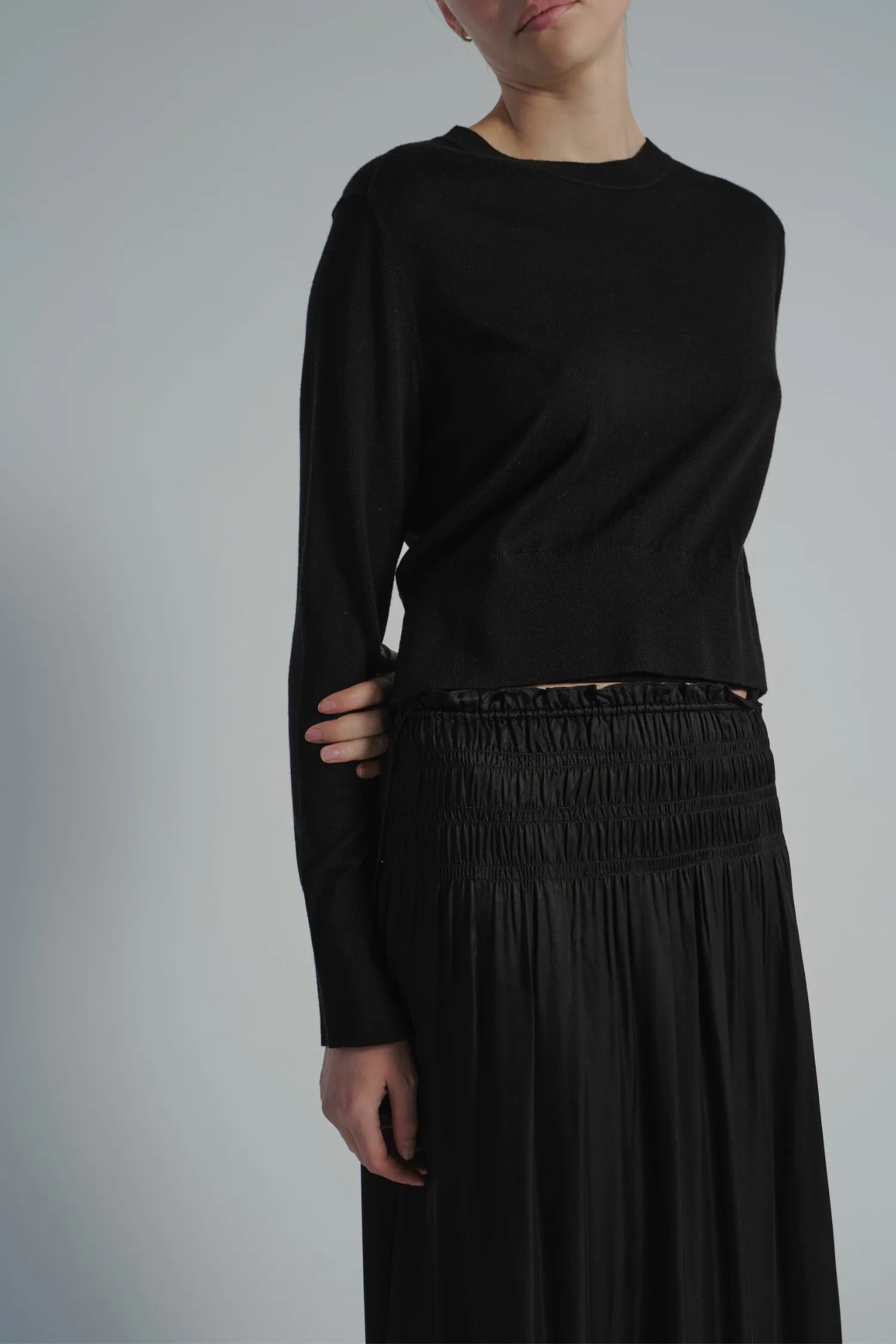 Ellie Ruched Skirt, Olive sold by Saint Art product image thumbnail 5