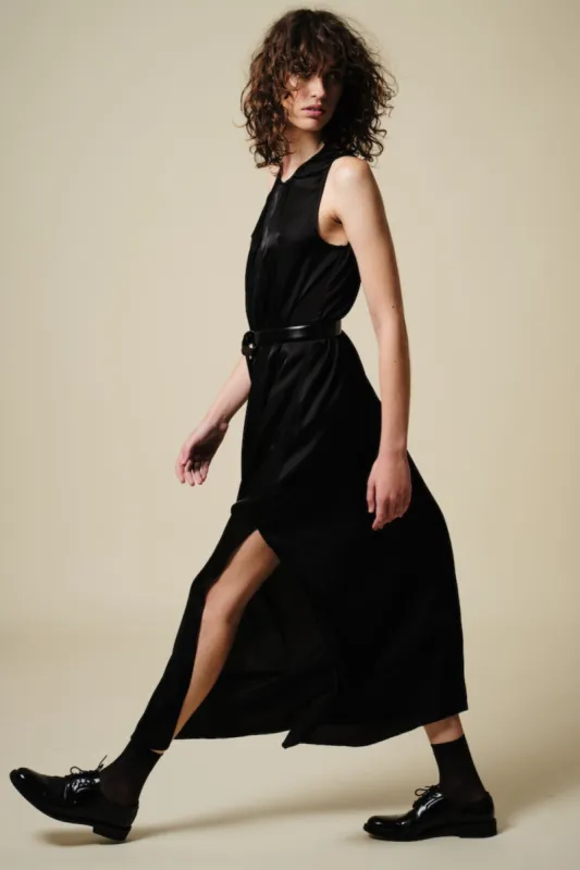 Tessa High Neck Sleeveless Maxi Dress, Black sold by Saint Art