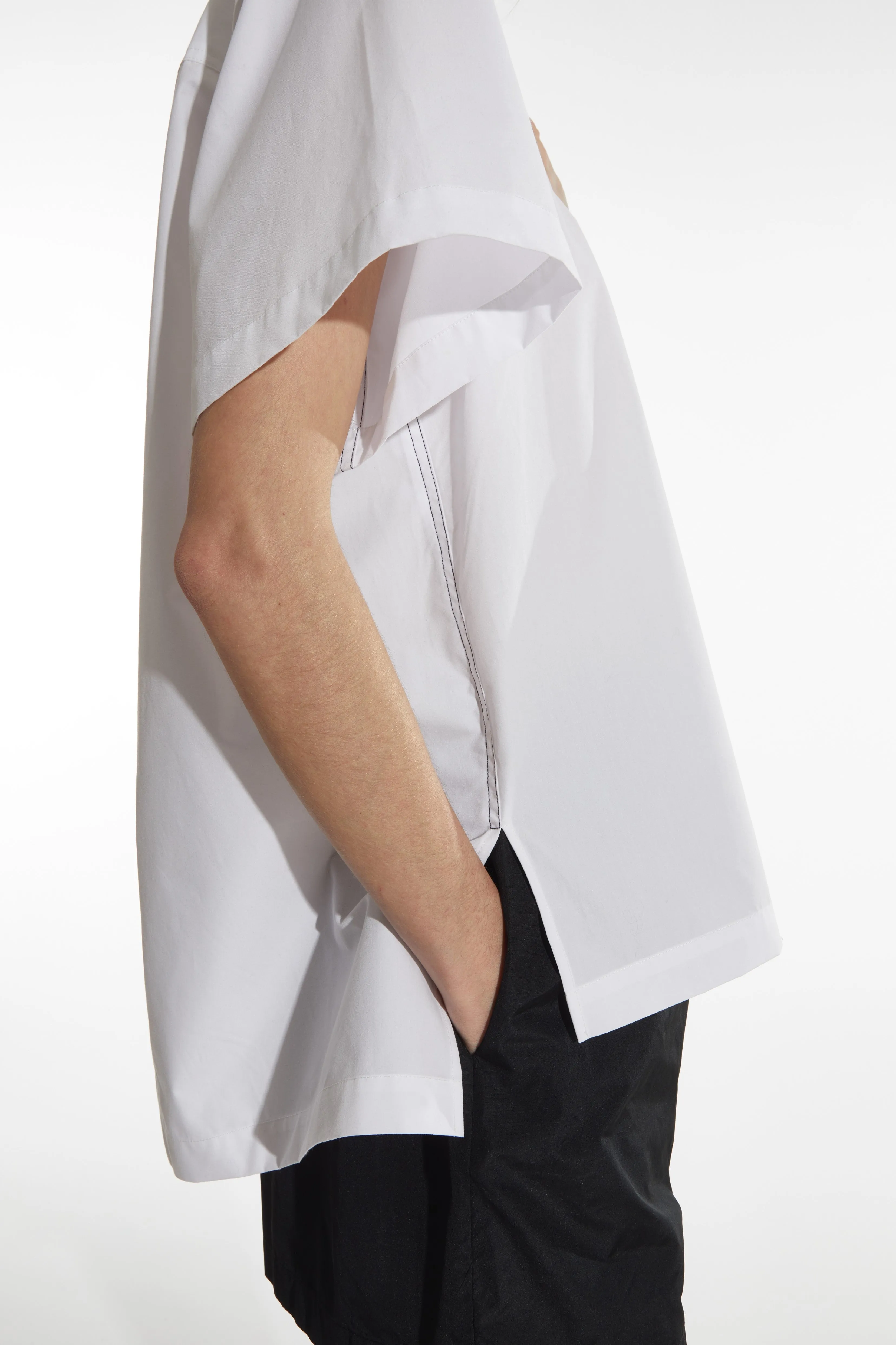 Presley Button Back Crewneck Top, White sold by Saint Art product image thumbnail 2