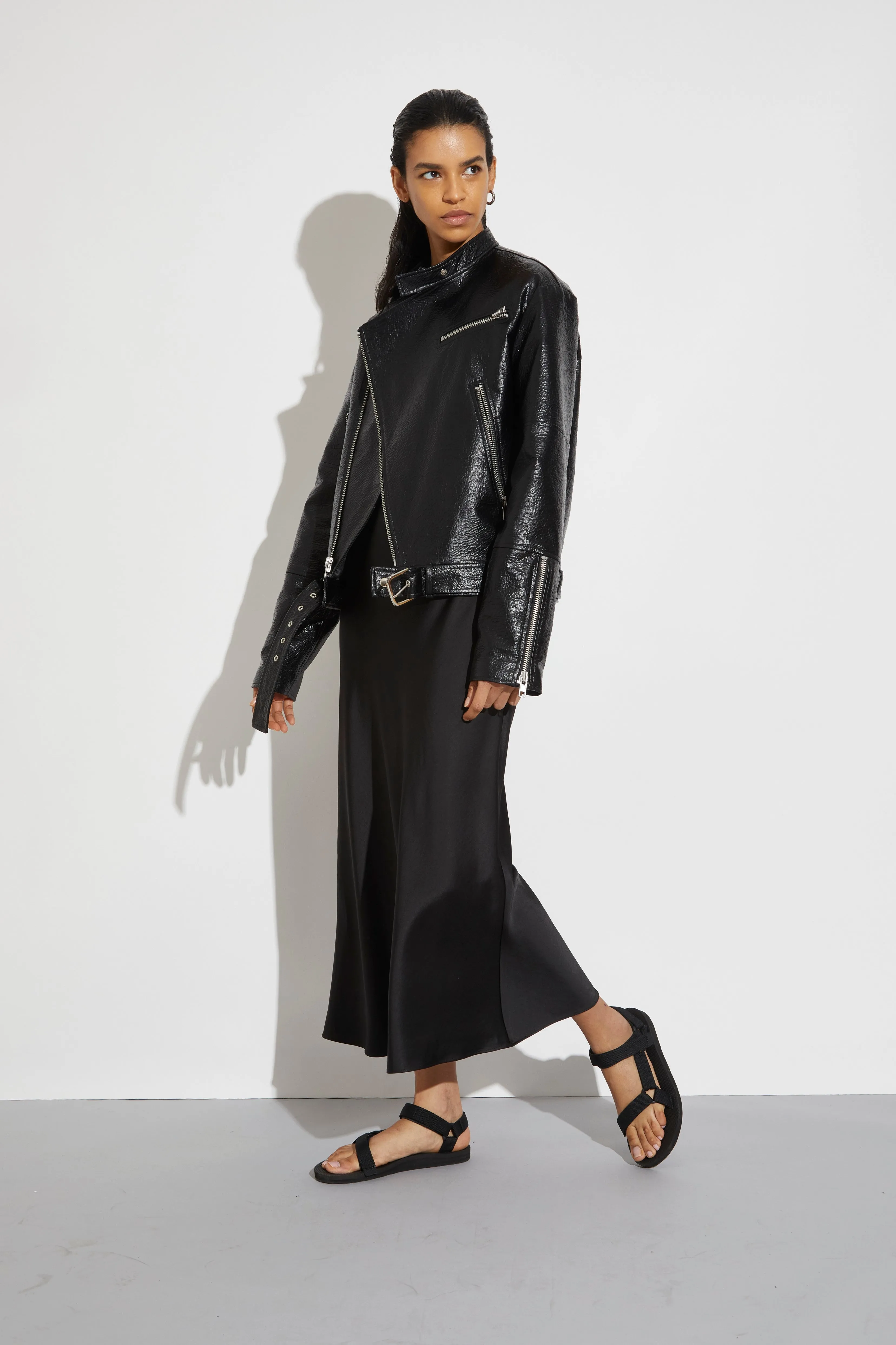 Marley Moto Vegan Leather Jacket, Black sold by Saint Art product image thumbnail 2