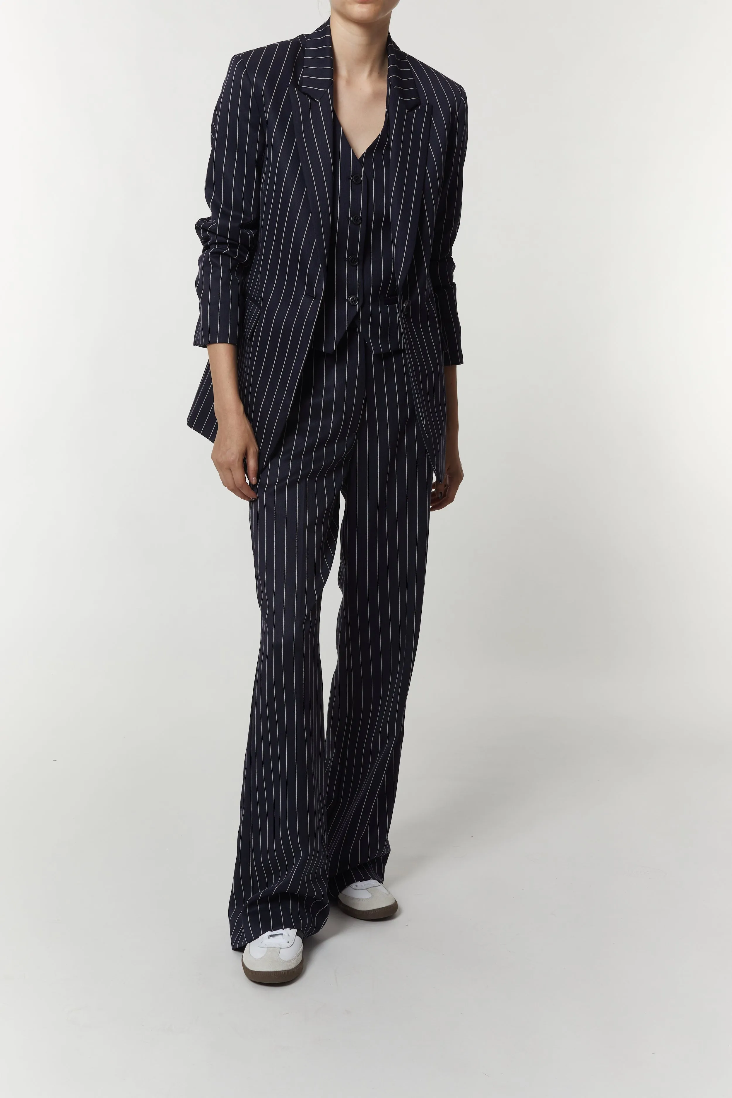Gia Pinstripe Blazer, Navy sold by Saint Art product image thumbnail 4
