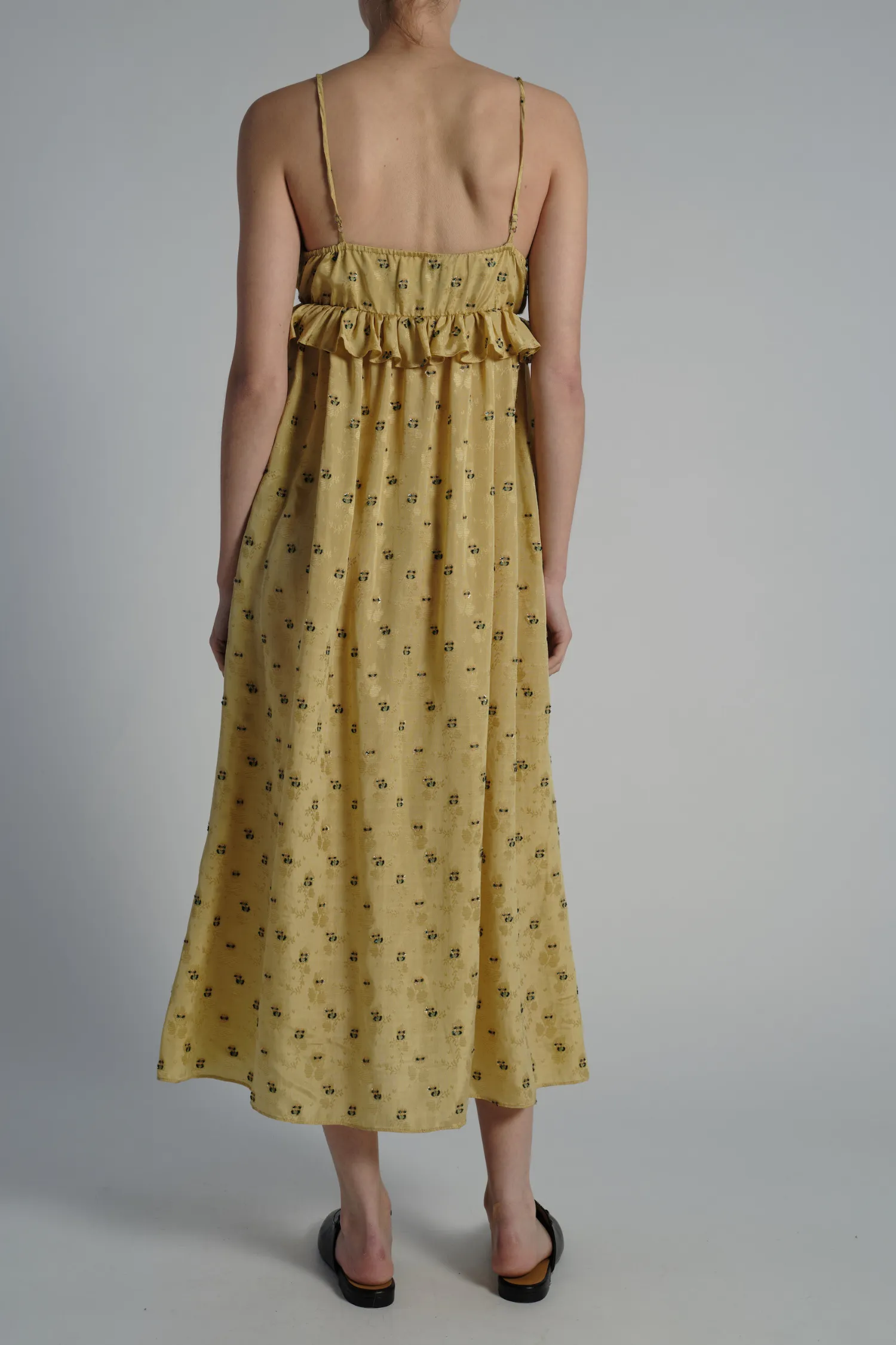Ruffle Dress, Gold Jacquard sold by Saint Art product image thumbnail 2