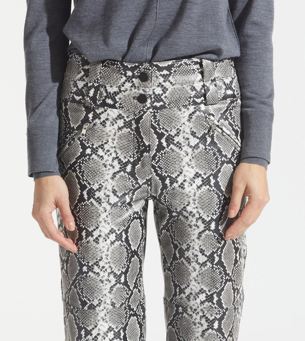 Lauren Low-Rise Straight Leg Leather Pant, Python sold by Saint Art product image thumbnail 3