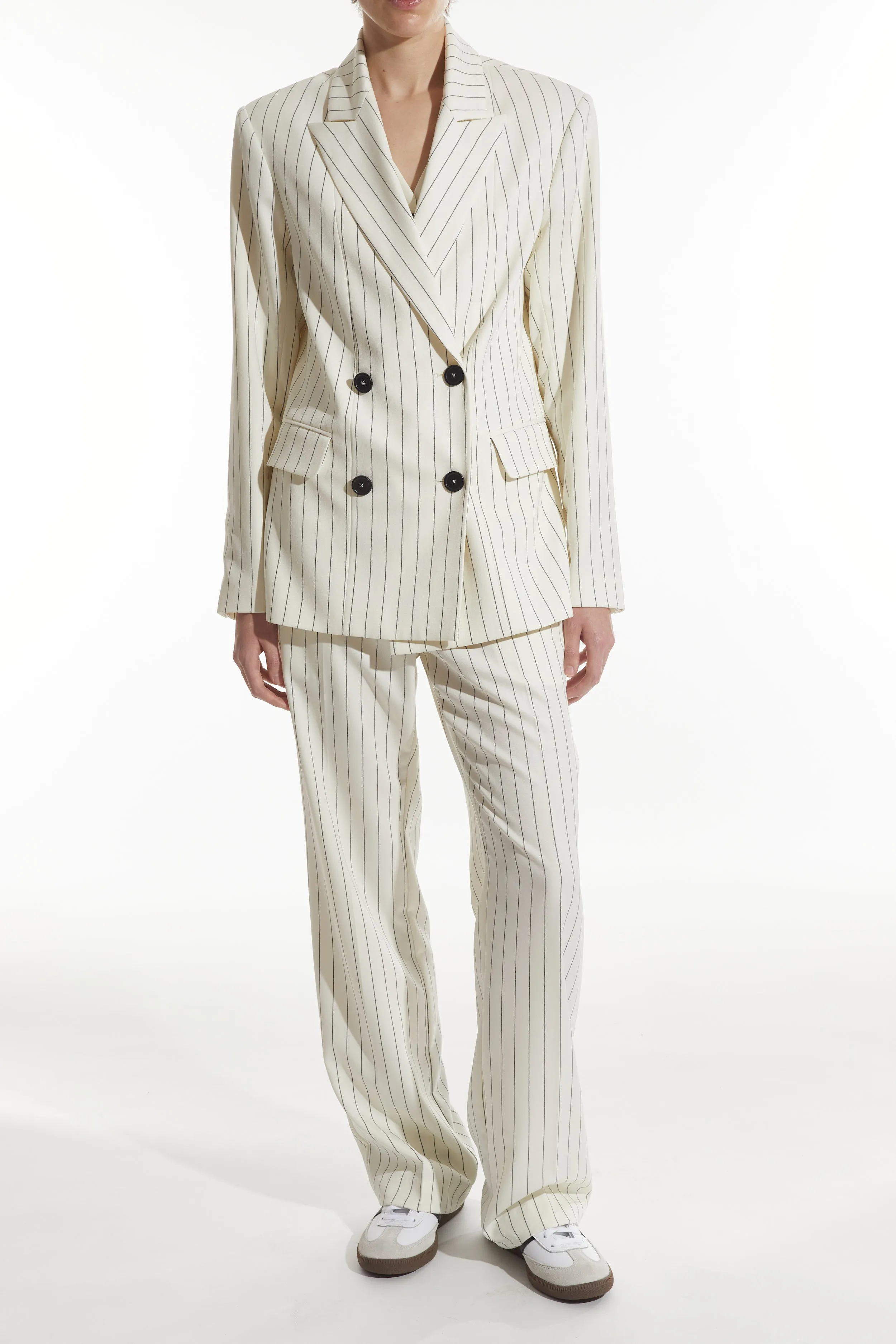 Taylor Blazer, White Pinstripe sold by Saint Art product image thumbnail 4