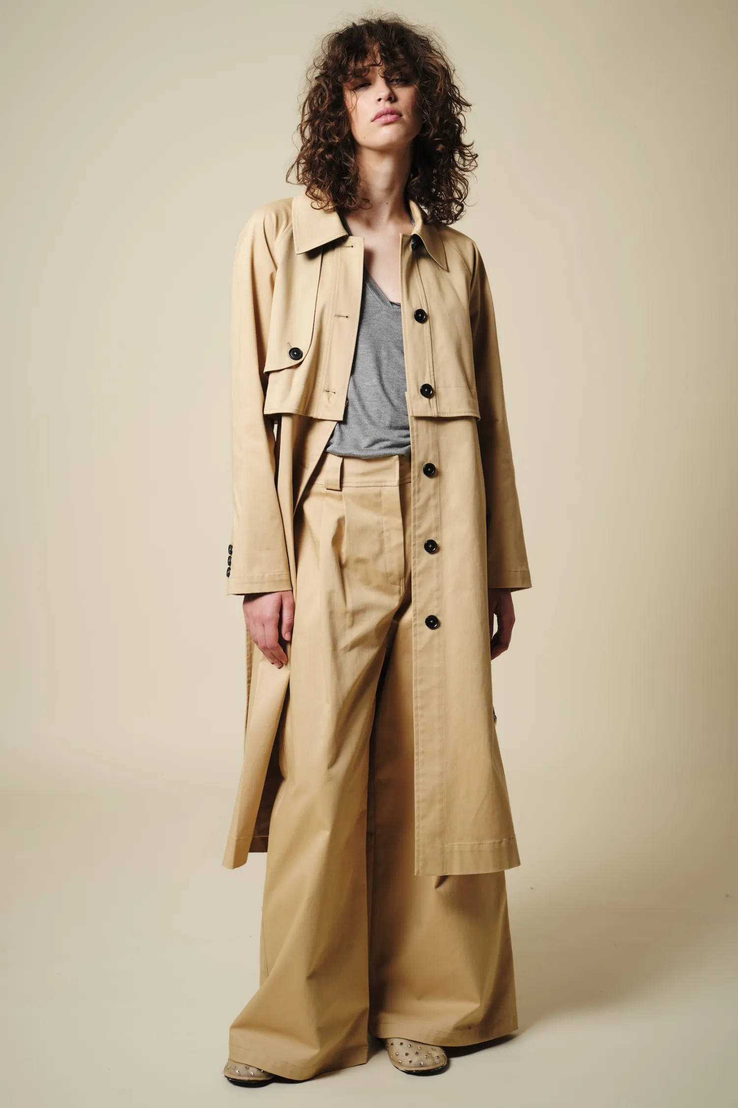 London Convertible Trench, Khaki sold by Saint Art product image thumbnail 4