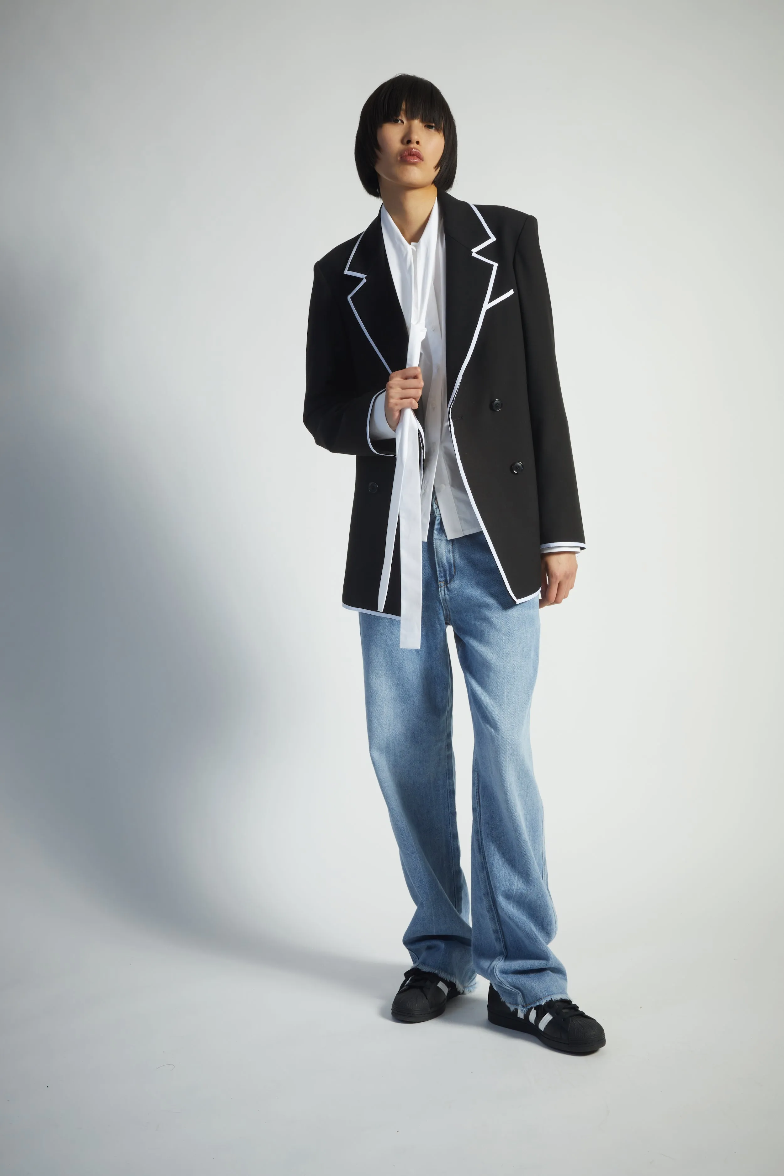 Madeline Rowing Blazer, Black sold by Saint Art