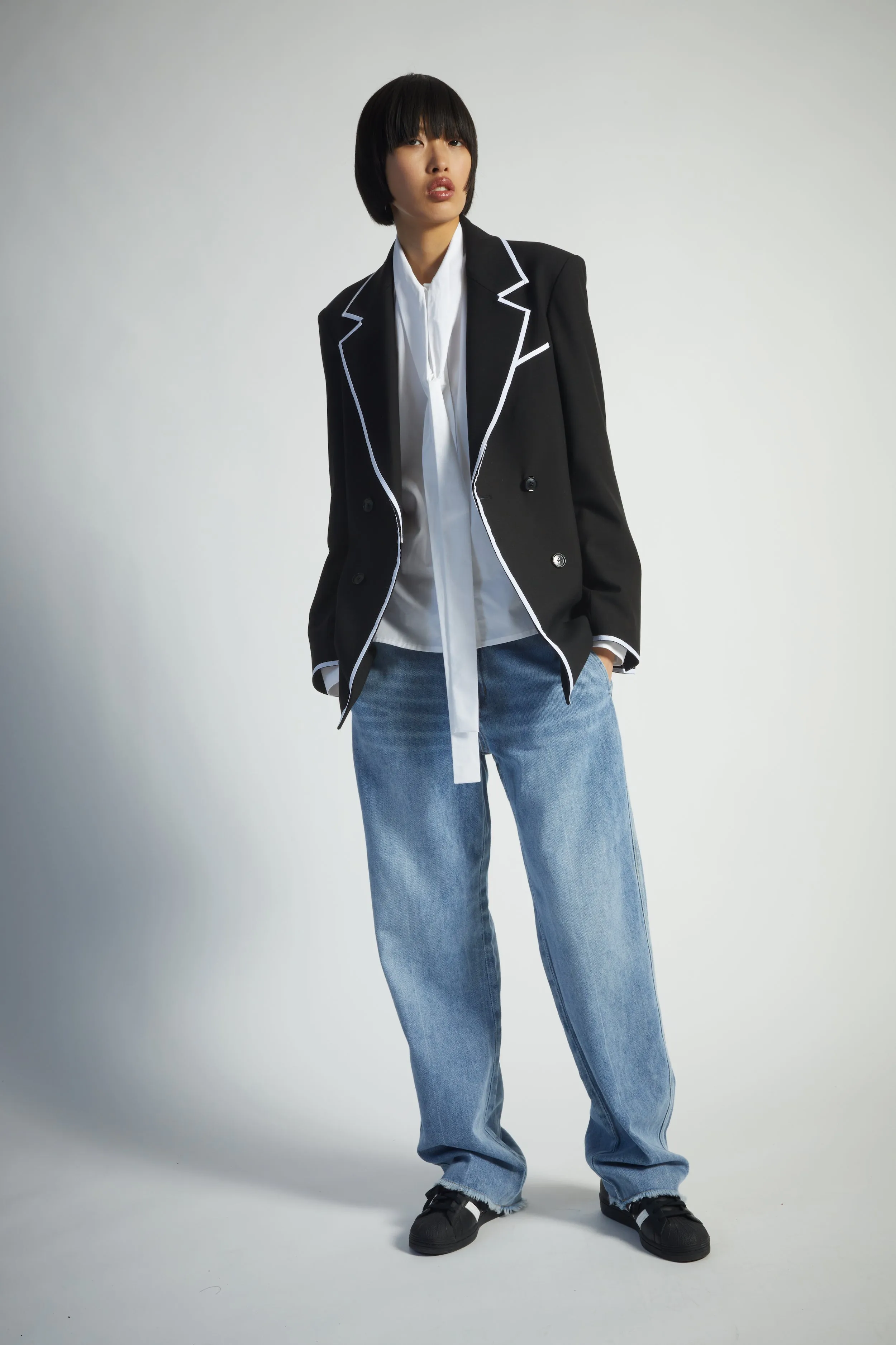 Madeline Rowing Blazer, Black sold by Saint Art product image thumbnail 3