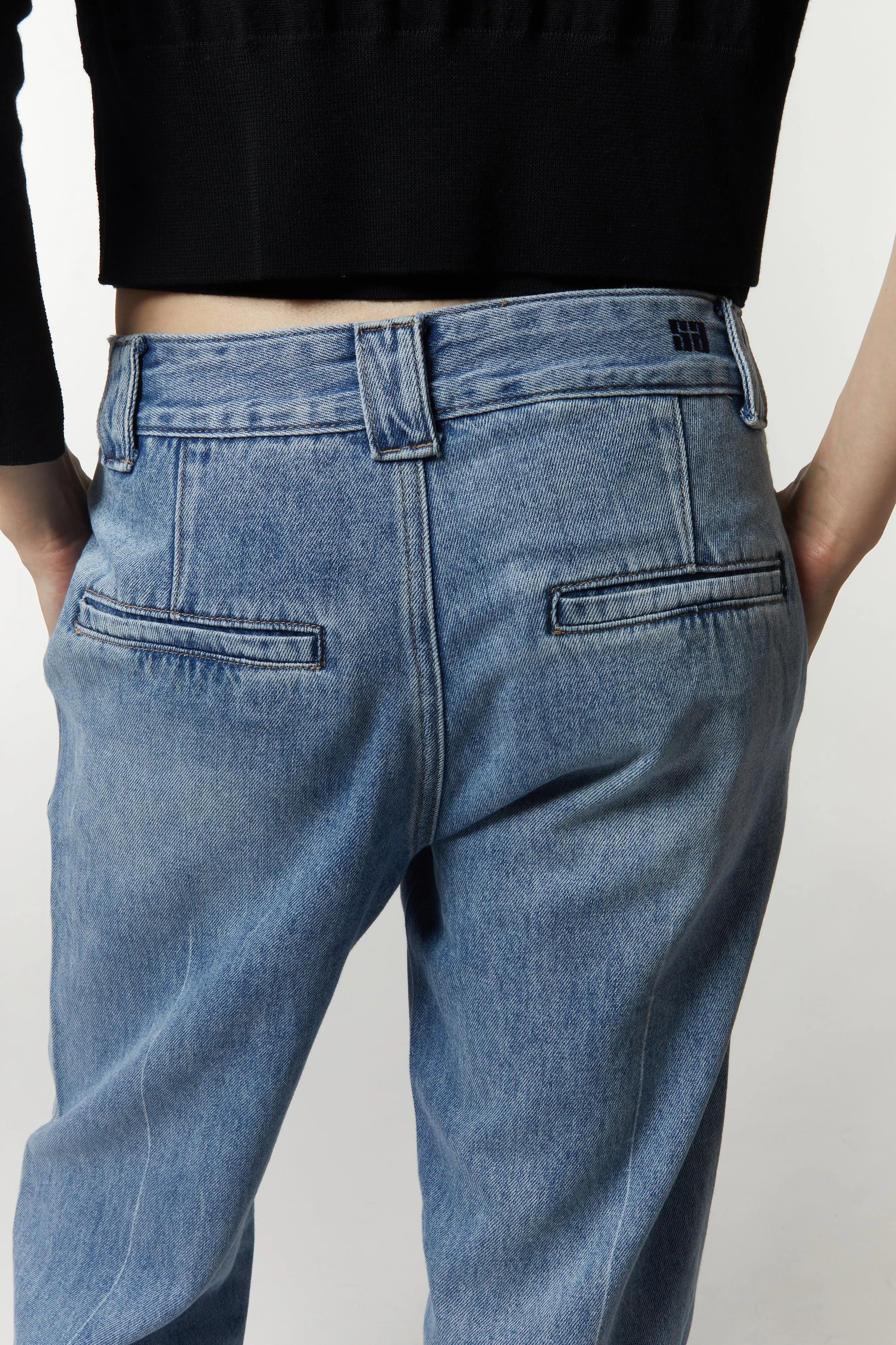 Nessa Denim Pant, Medium Wash sold by Saint Art product image thumbnail 4