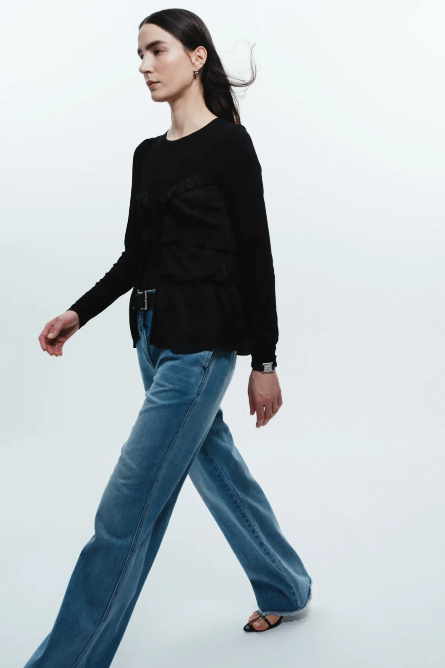 Nessa Denim Pant, Medium Wash sold by Saint Art product image thumbnail 2