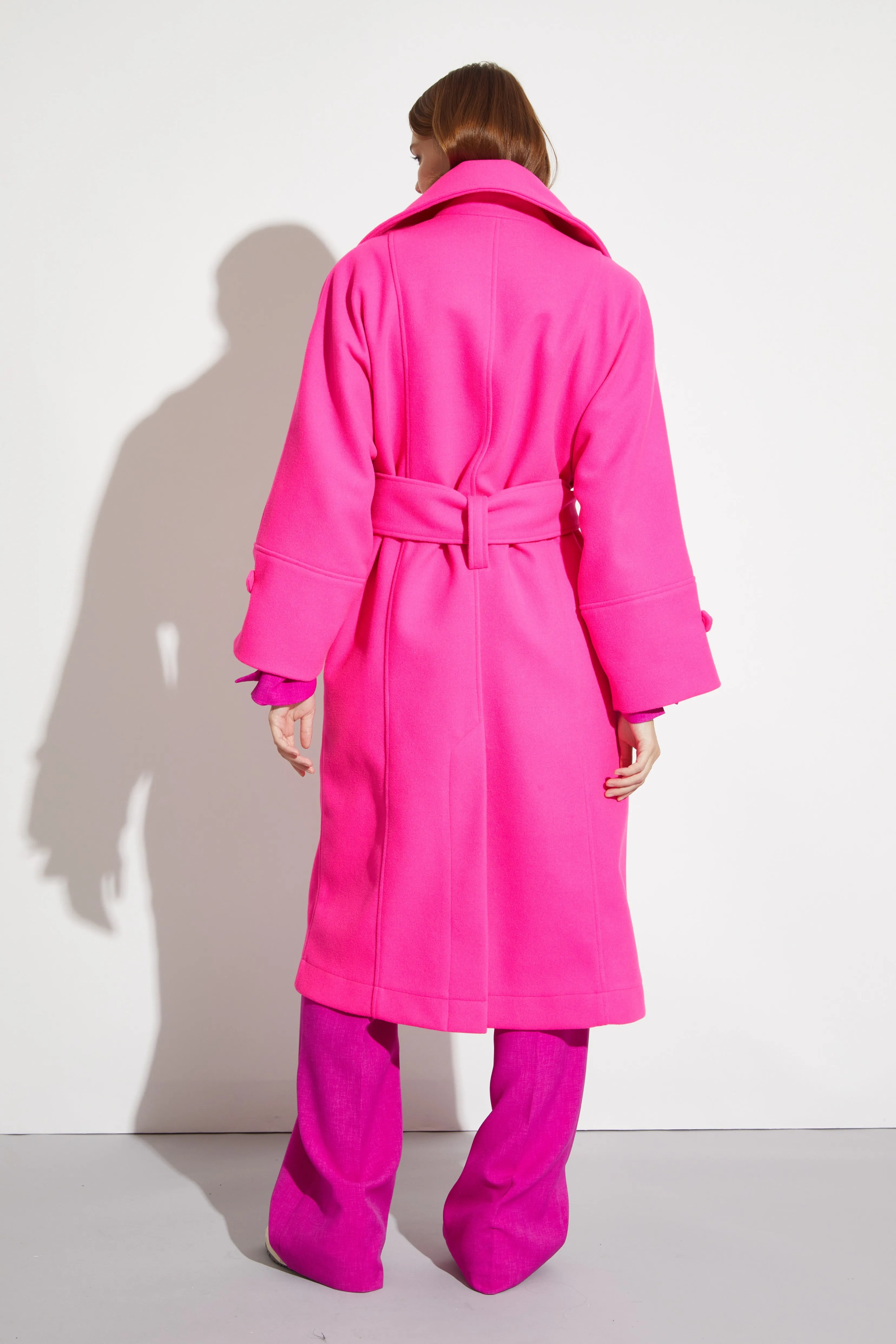 Avery Oversized Coat, Fuchsia sold by Saint Art product image thumbnail 3