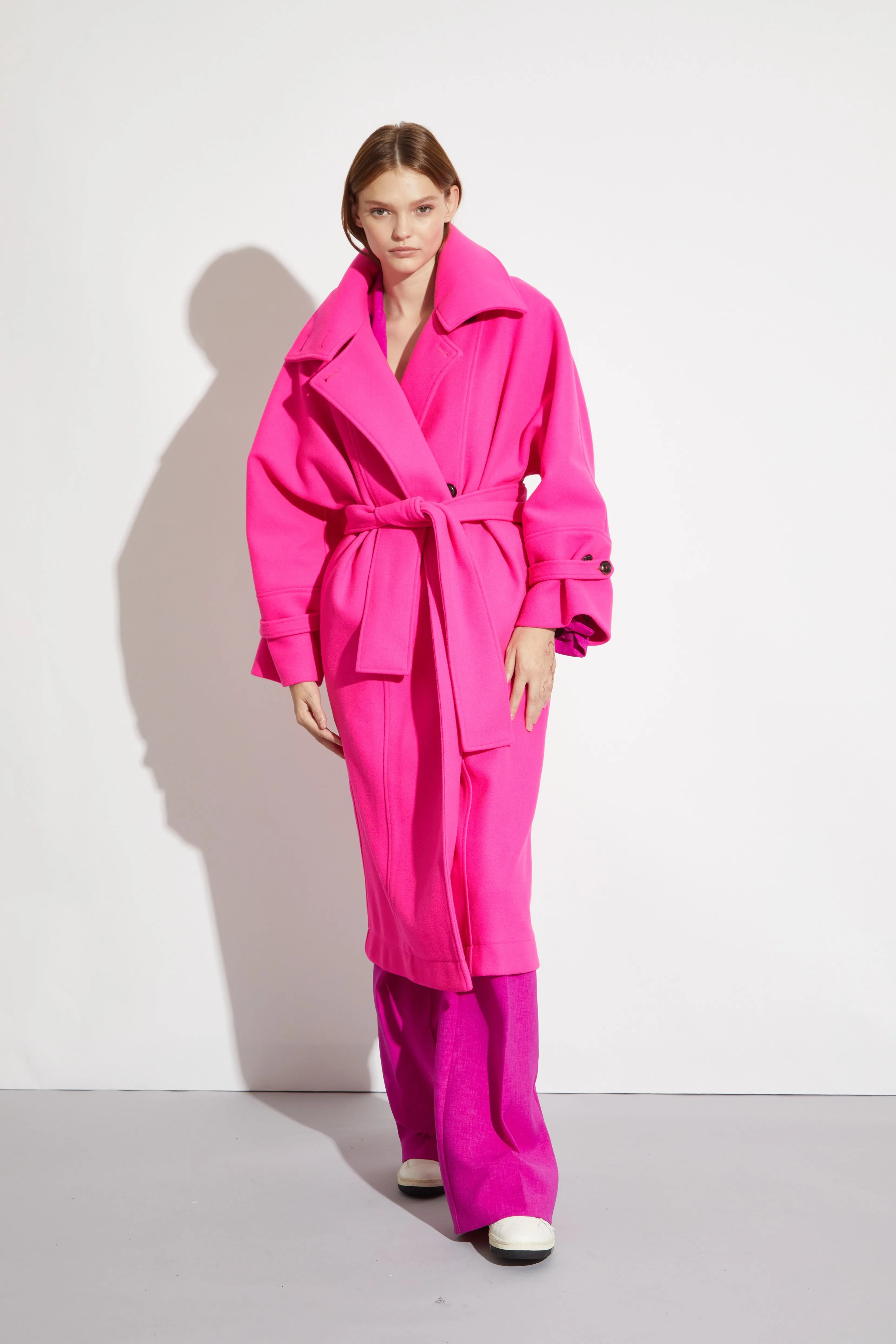 Avery Oversized Coat, Fuchsia sold by Saint Art product image thumbnail 5