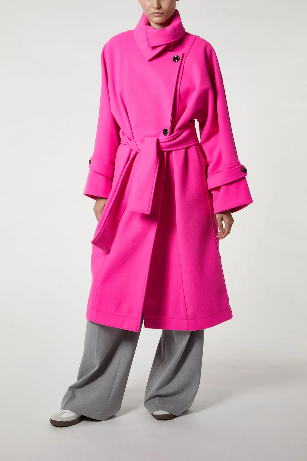Avery Oversized Coat, Fuchsia sold by Saint Art product image thumbnail 2