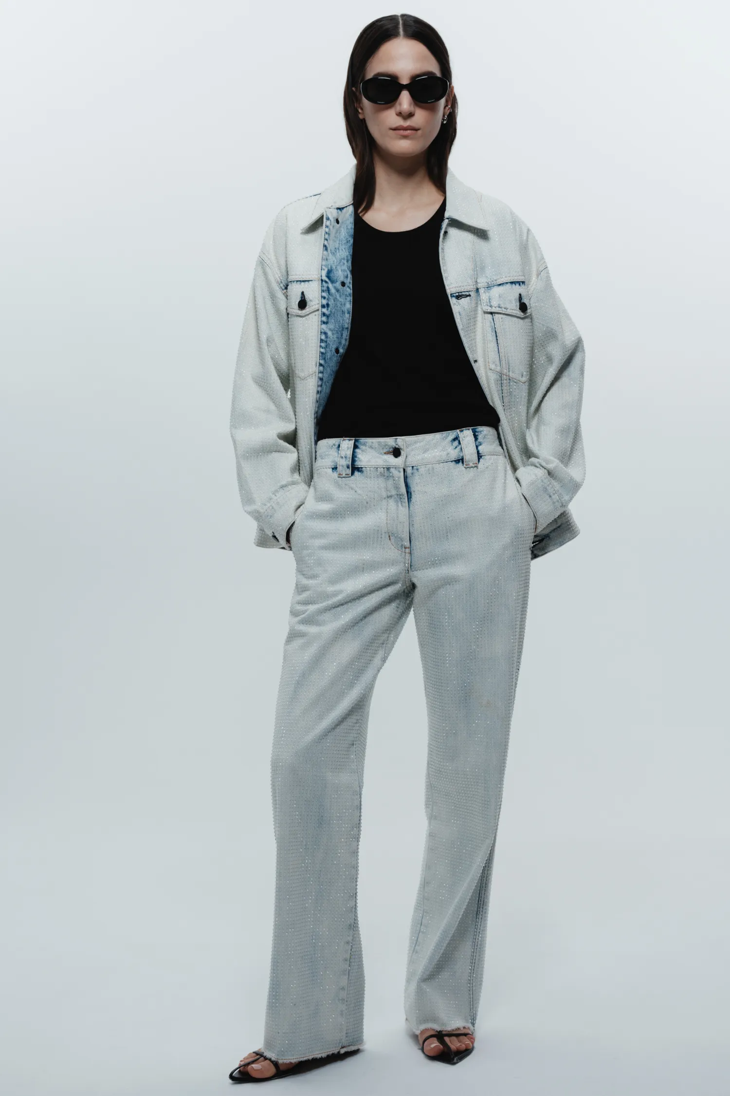 Nessa Bleached Embellished Denim Pant sold by Saint Art product image thumbnail 2