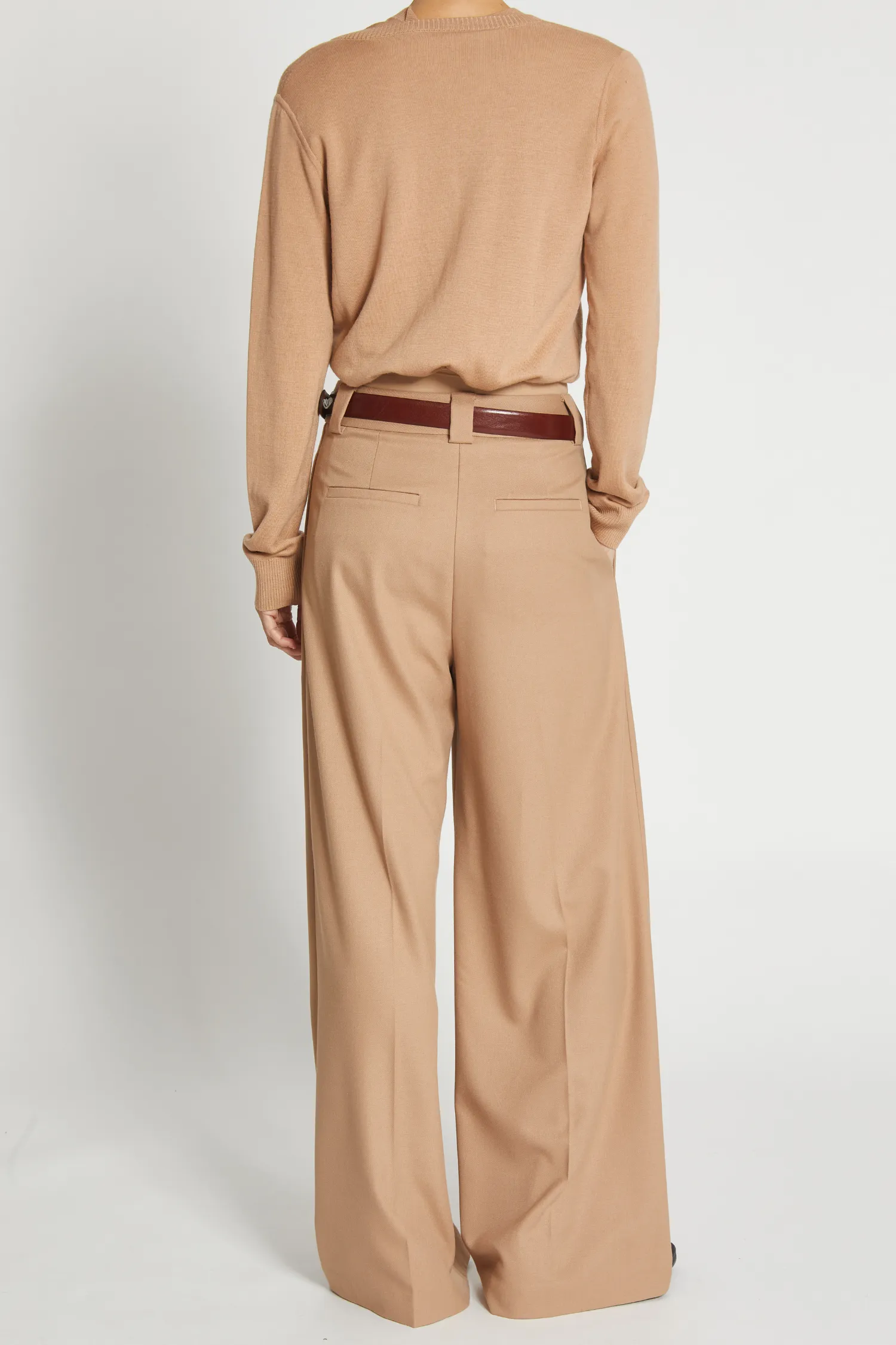 Tiffany Mid-Waisted Wide Leg Trouser, Camel sold by Saint Art product image thumbnail 4