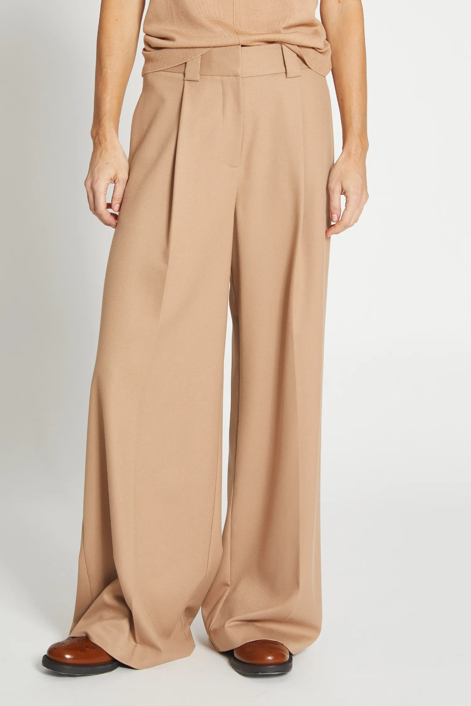 Tiffany Mid-Waisted Wide Leg Trouser, Camel sold by Saint Art product image thumbnail 3