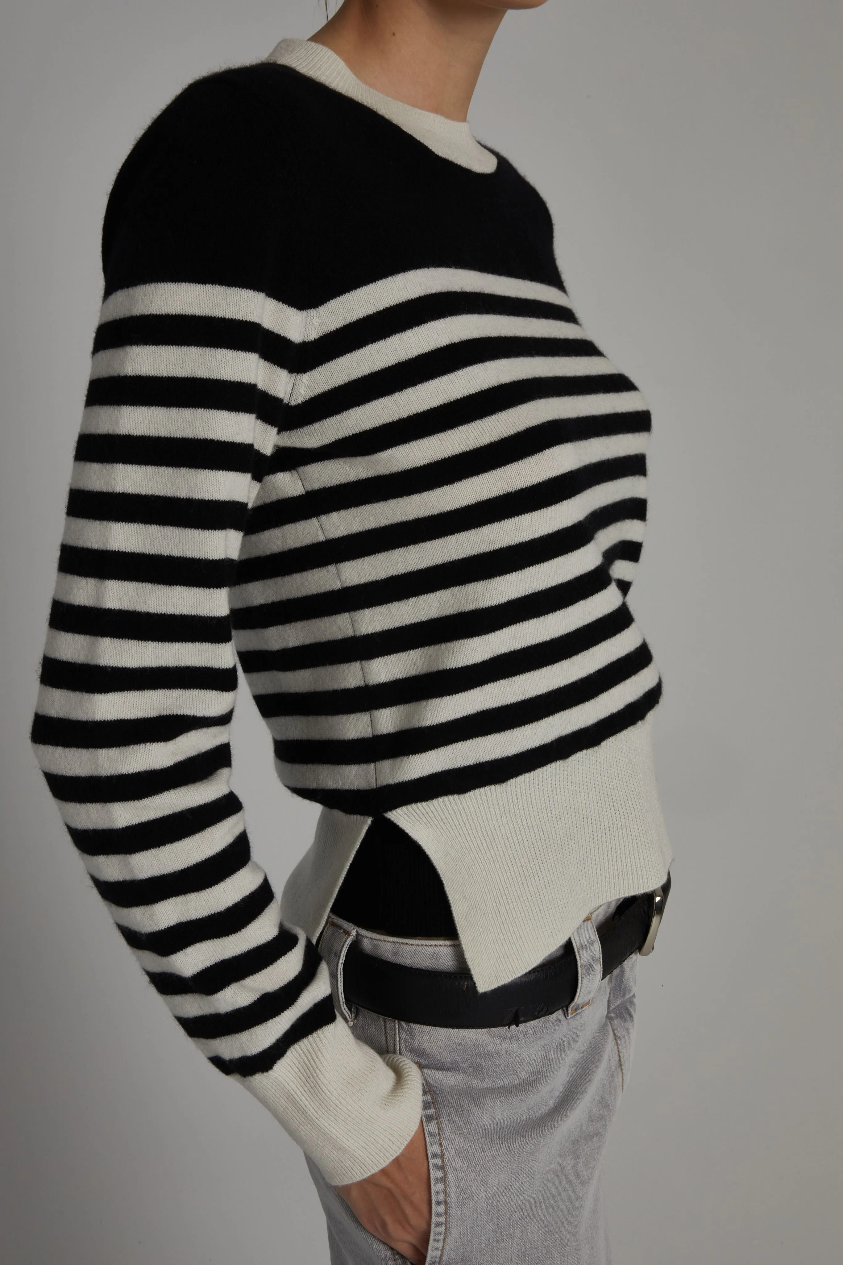 Baret Striped Cashmere Blend Sweater sold by Saint Art