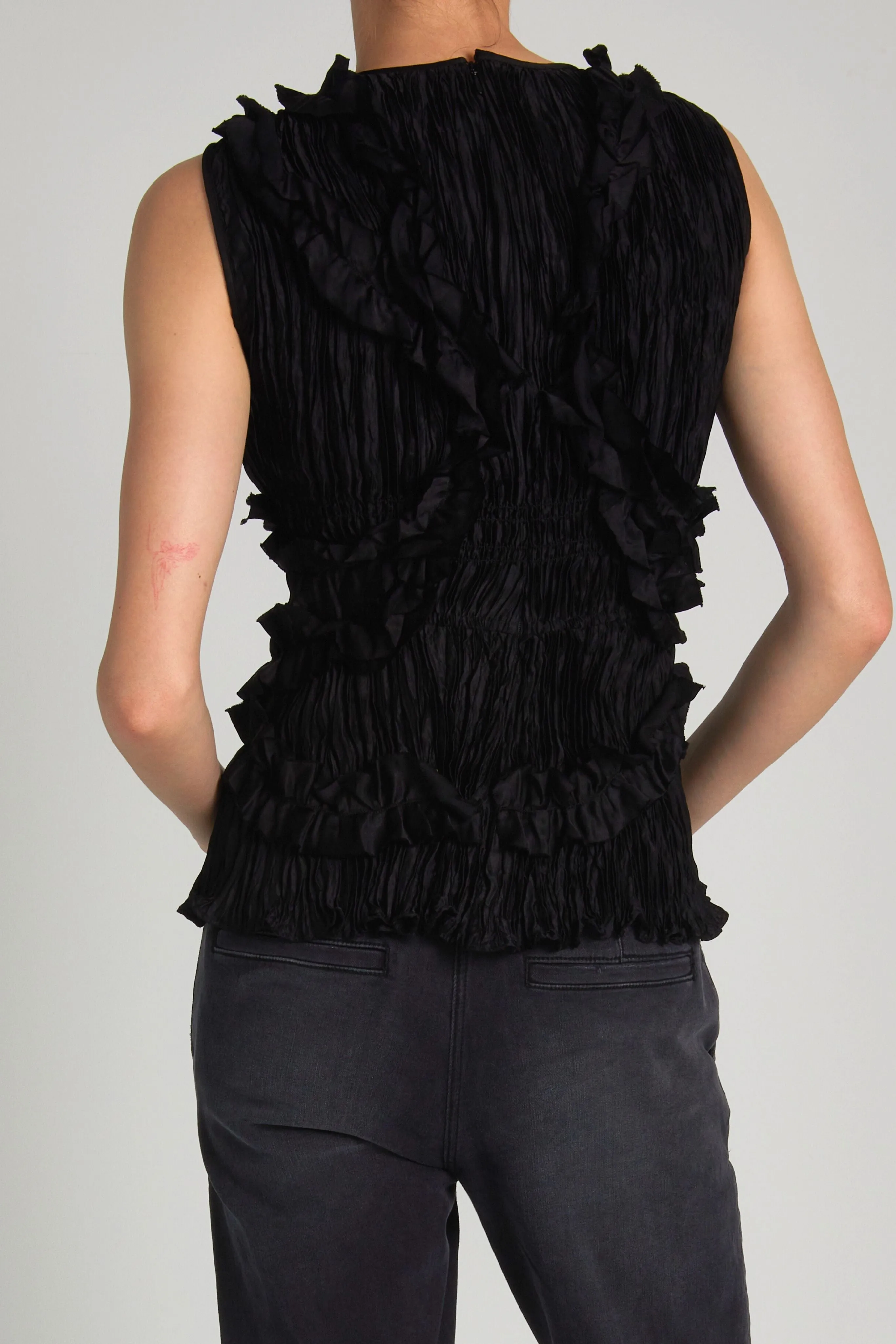 Wells Sleeveless Blouse, Black sold by Saint Art product image thumbnail 3