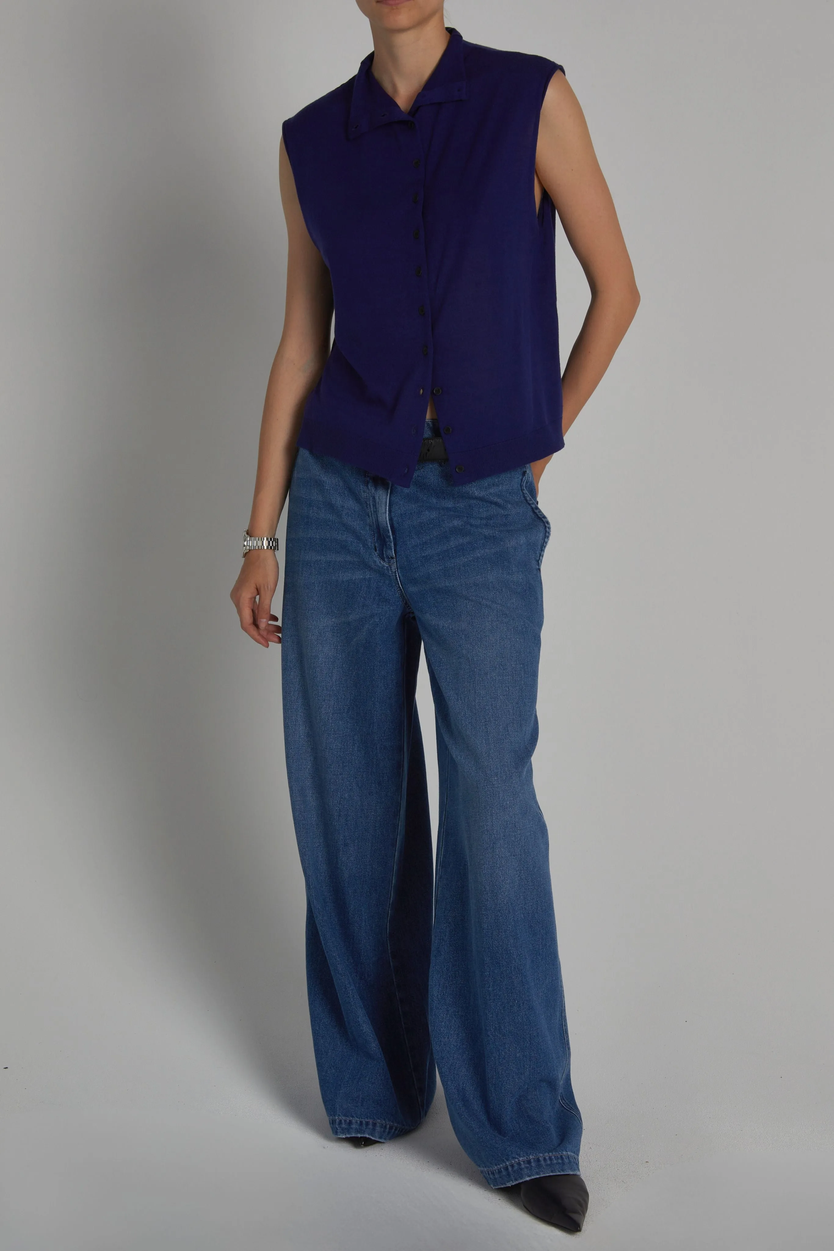 Brooke Sleeveless Sweater, Charcoal sold by Saint Art product image thumbnail 5