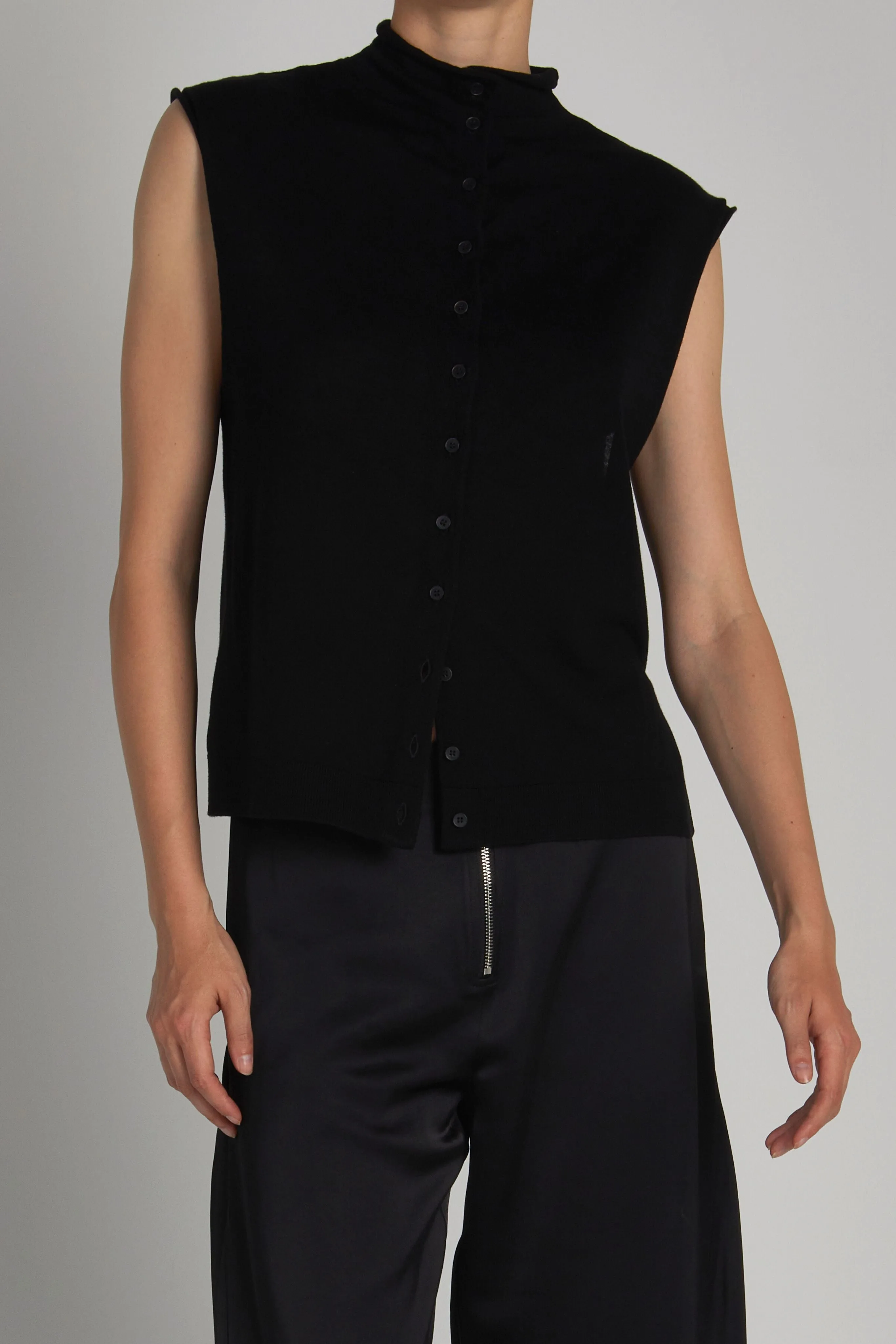 Brooke Sleeveless Sweater, Black sold by Saint Art product image thumbnail 4