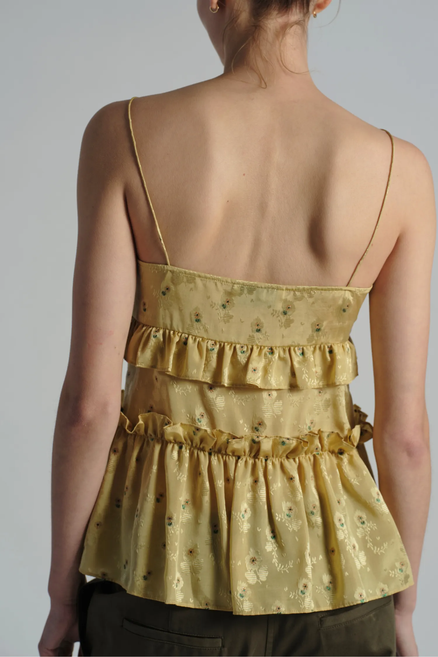Gianna Metallic Top, Gold Jacquard sold by Saint Art product image thumbnail 4