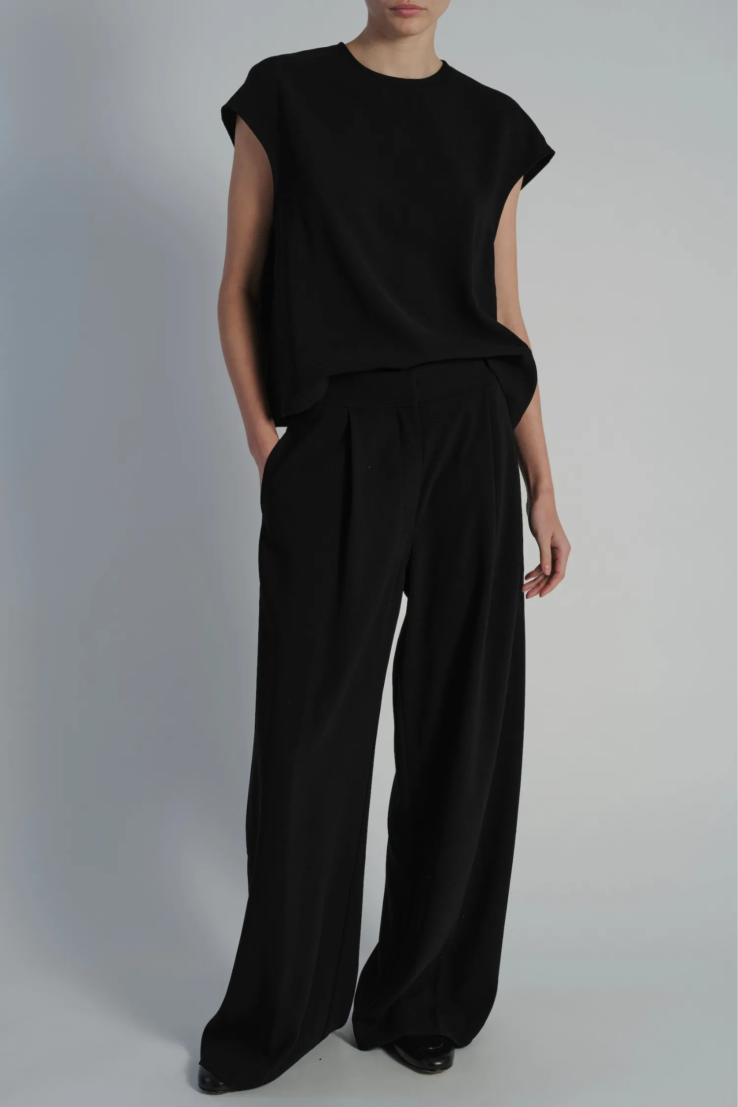 Soraya Crepe Top, Black sold by Saint Art product image thumbnail 2