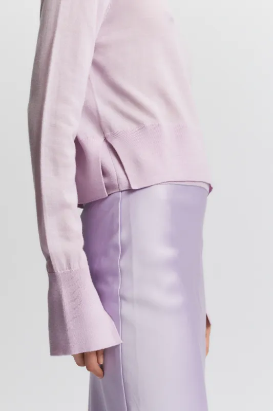 Elodie Layered Crewneck Knit, Lilac sold by Saint Art
