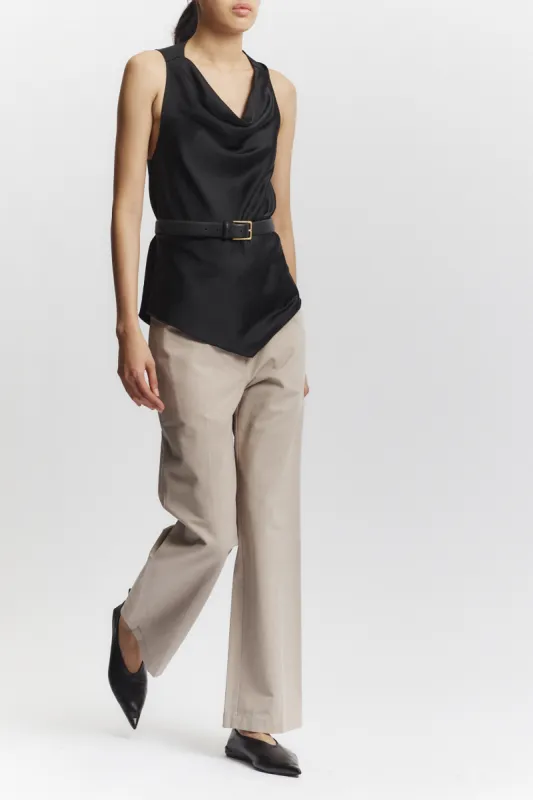 Alessia Twist Back Blouse, Black sold by Saint Art