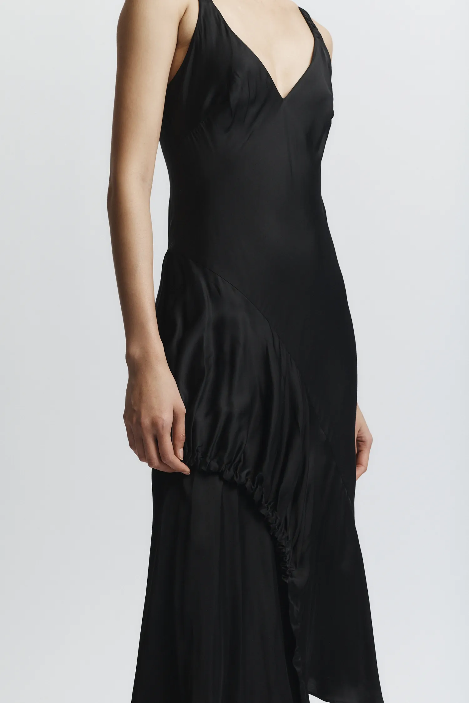 Kaia Asymmetric Midi Dress, Black sold by Saint Art product image thumbnail 2