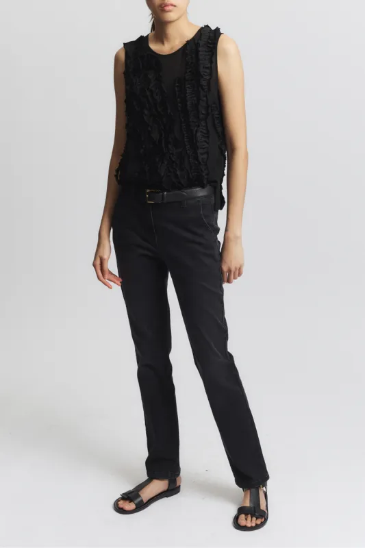 Naomi Sleeveless Blouse, Black sold by Saint Art