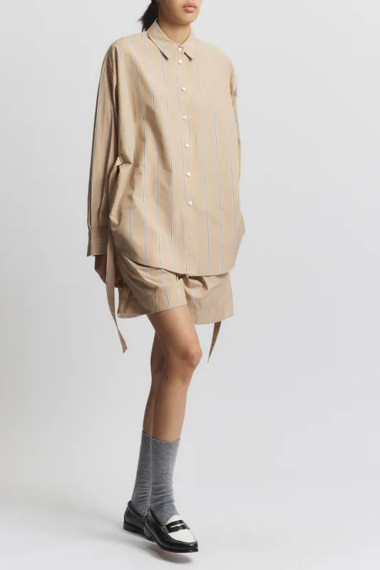 Lara Blouse, Sand Stripe sold by Saint Art