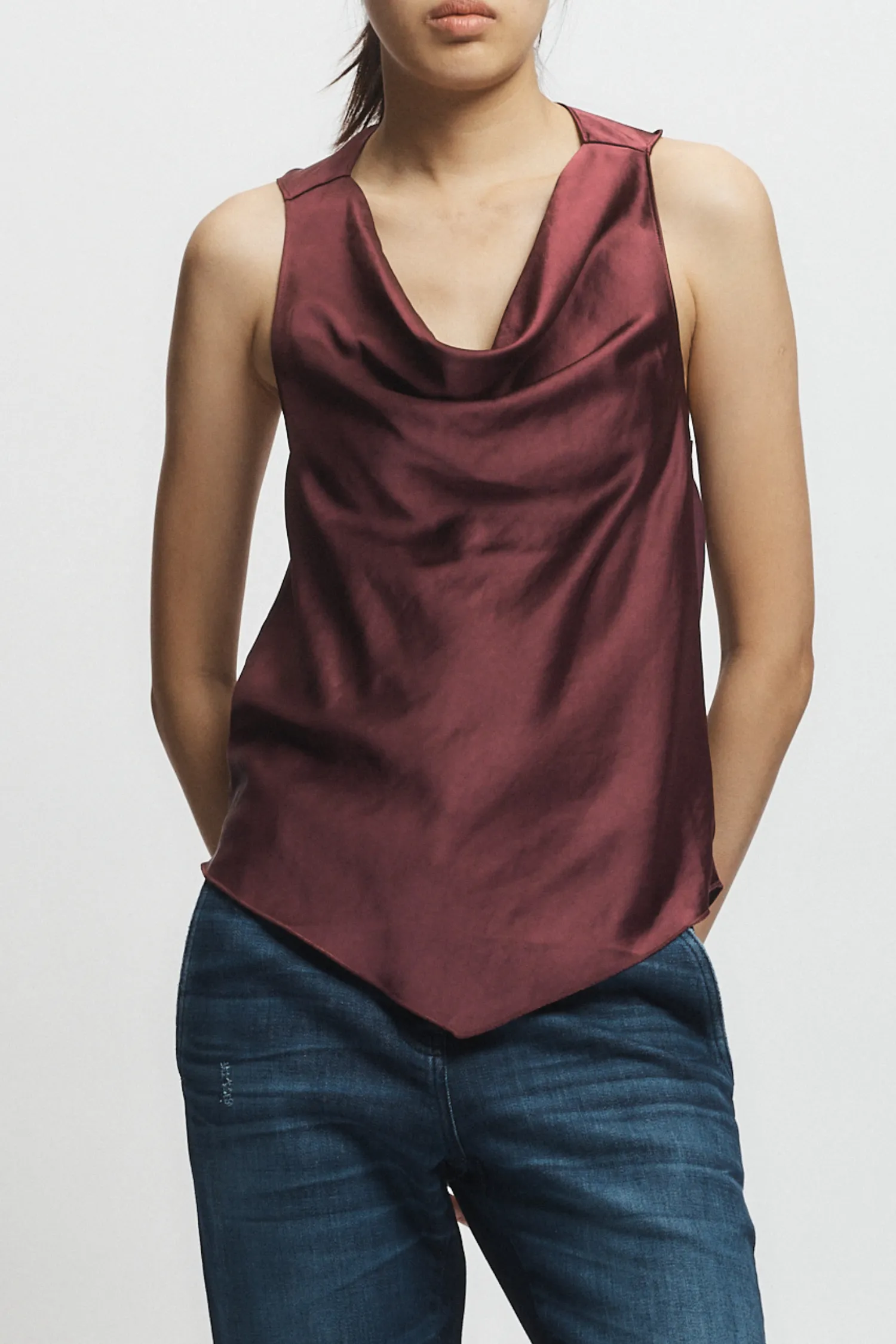 Alessia Twist Back Blouse, Grape sold by Saint Art product image thumbnail 2