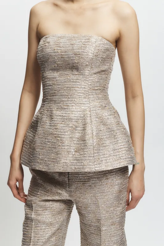 Wyatt Bustier Top, Gold made by Saint Art