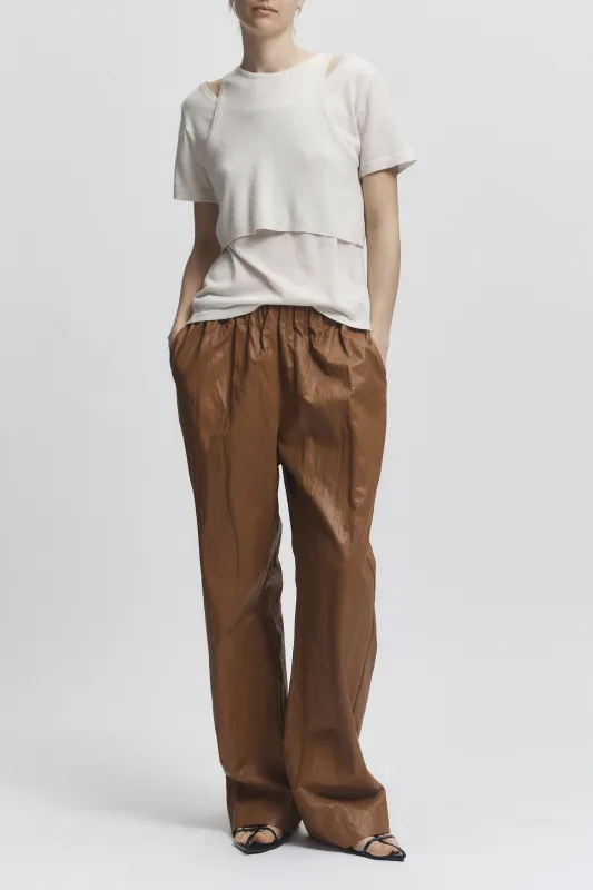 Jakob Pull On Pant, Cognac sold by Saint Art