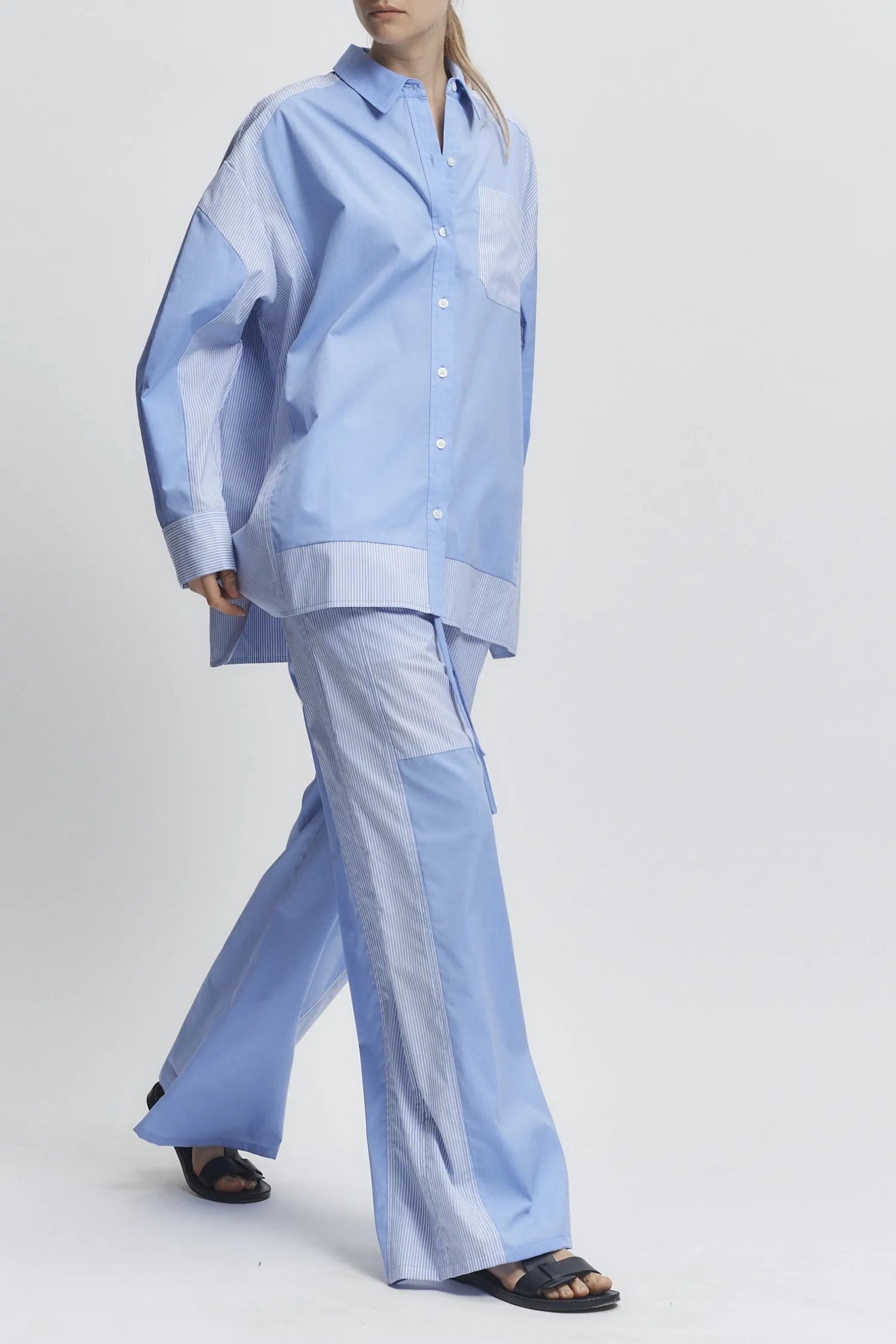 Xander Pant, Blue Mixed Shirting sold by Saint Art product image thumbnail 5