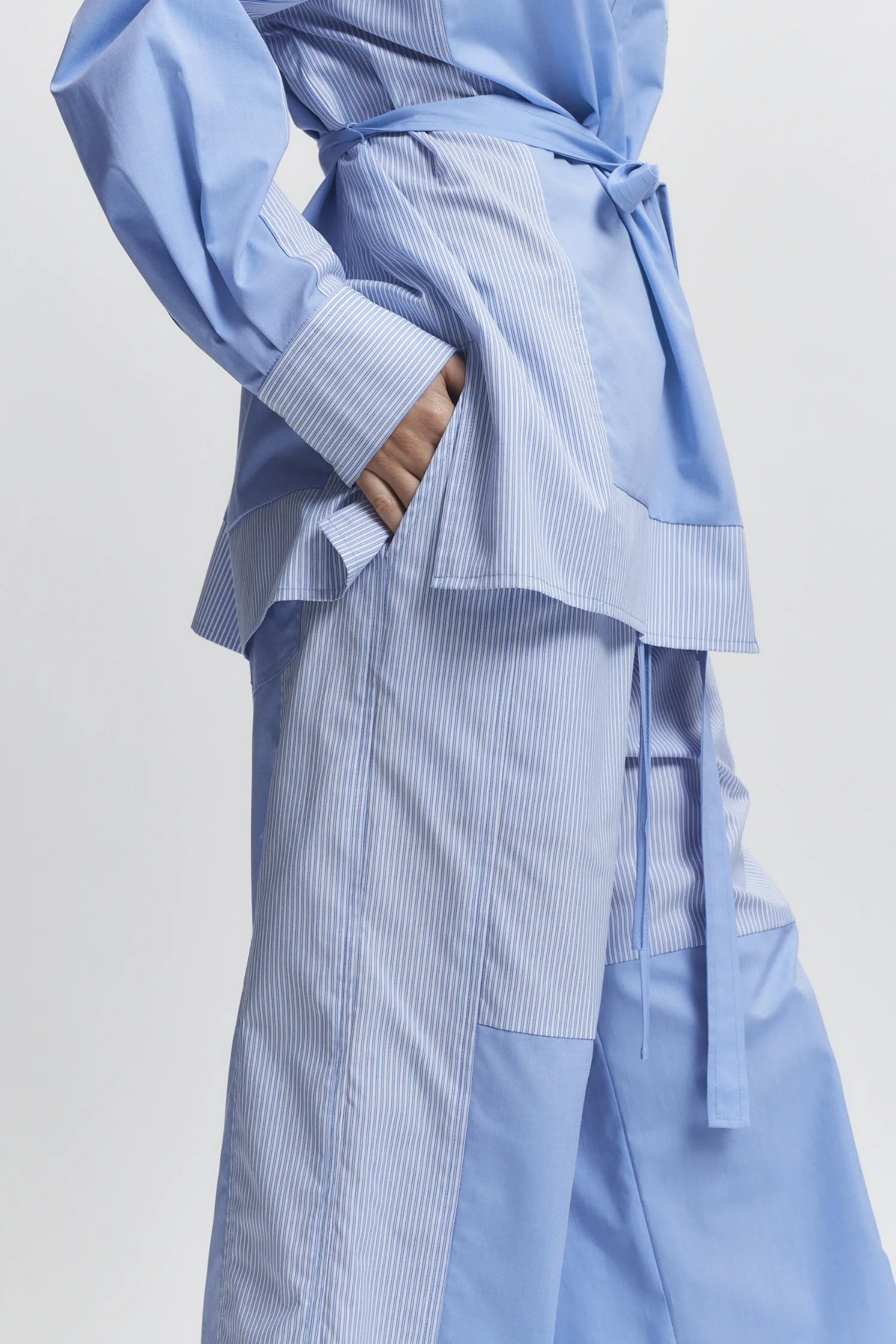 Xander Pant, Blue Mixed Shirting sold by Saint Art product image thumbnail 2